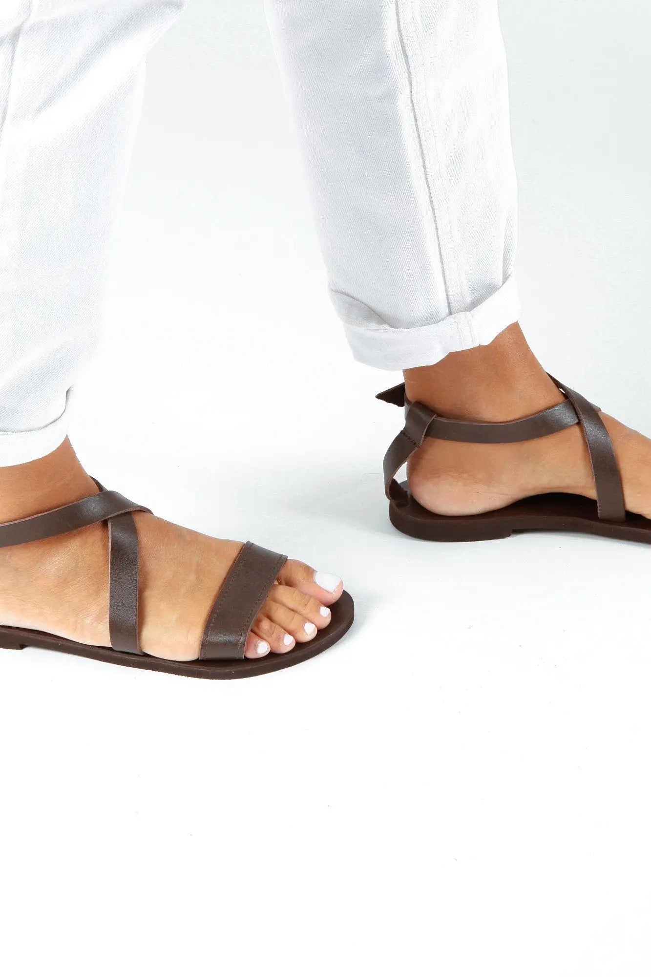MYRTO Natural, Sandales Grecques plates, Griechische Sandalen, Greek Leather Sandals, Sandalias Griegas, Summer Flat Sandals