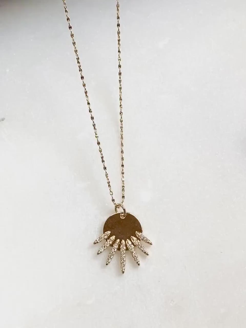 Gold Sunburst necklace