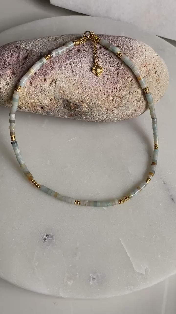 Dainty Aquamarine necklace