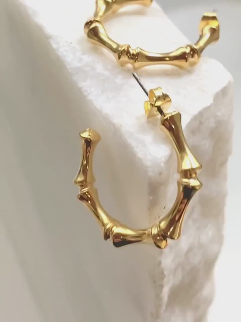 Gold hoop earrings