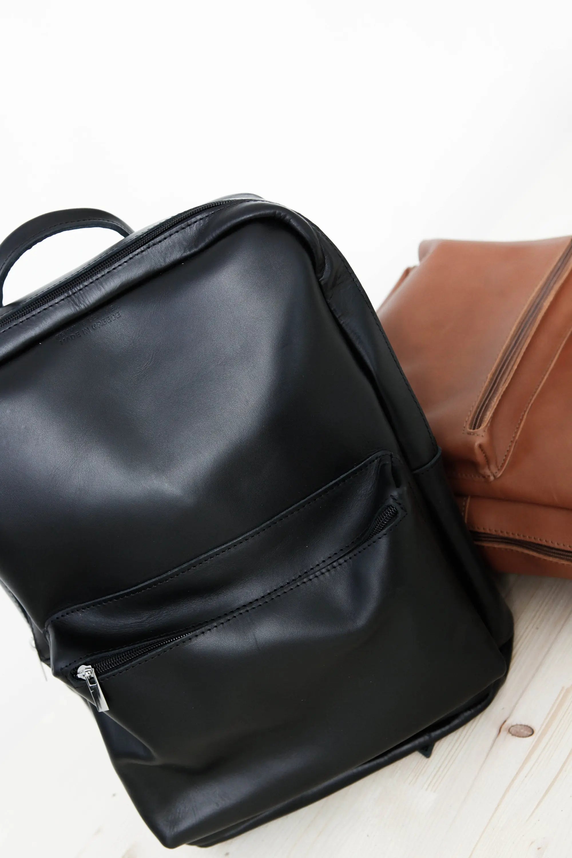 ACHILLE Brown, Brown Leather Backpack, Men's Premium Leather Laptop Backpack, Work and Travel Backpack, Genuine Leather School Rucksack