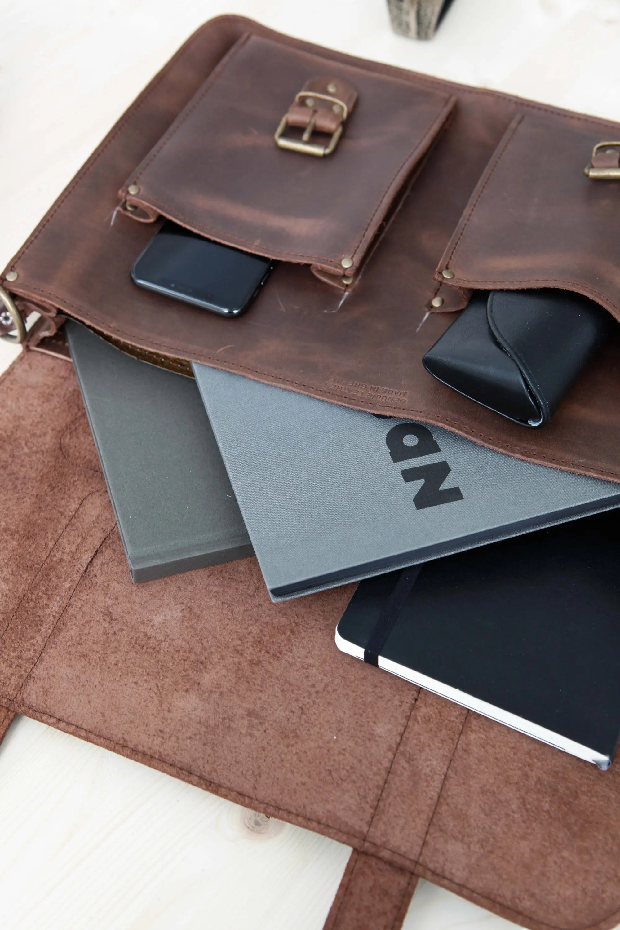 ZEUS Brown, Mens Leather Briefcase, Leather Business Bag, Leather Messenger Brown Briefcase, Genuine Leather Laptop Bag