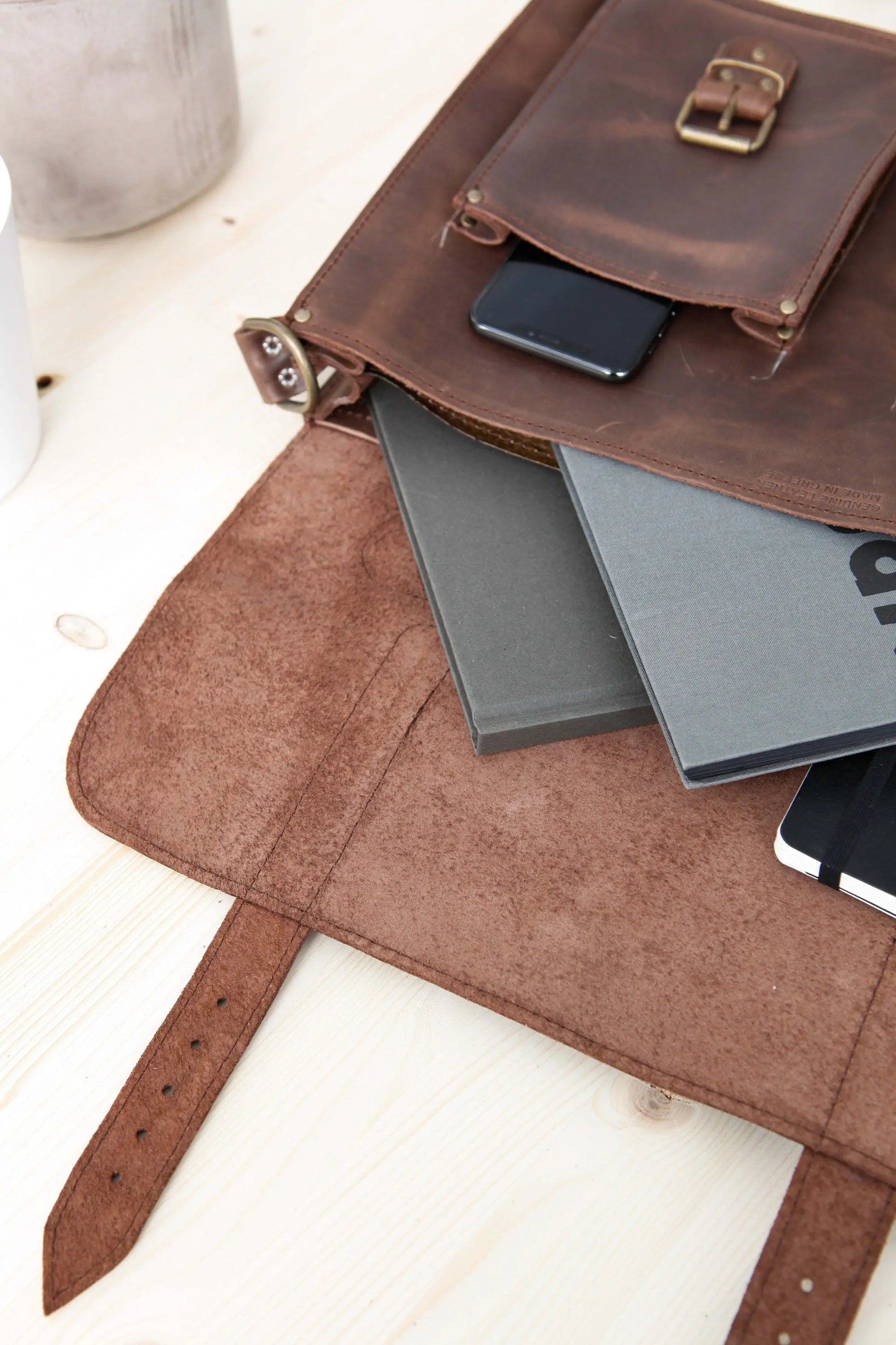 ZEUS Brown, Mens Leather Briefcase, Leather Business Bag, Leather Messenger Brown Briefcase, Genuine Leather Laptop Bag