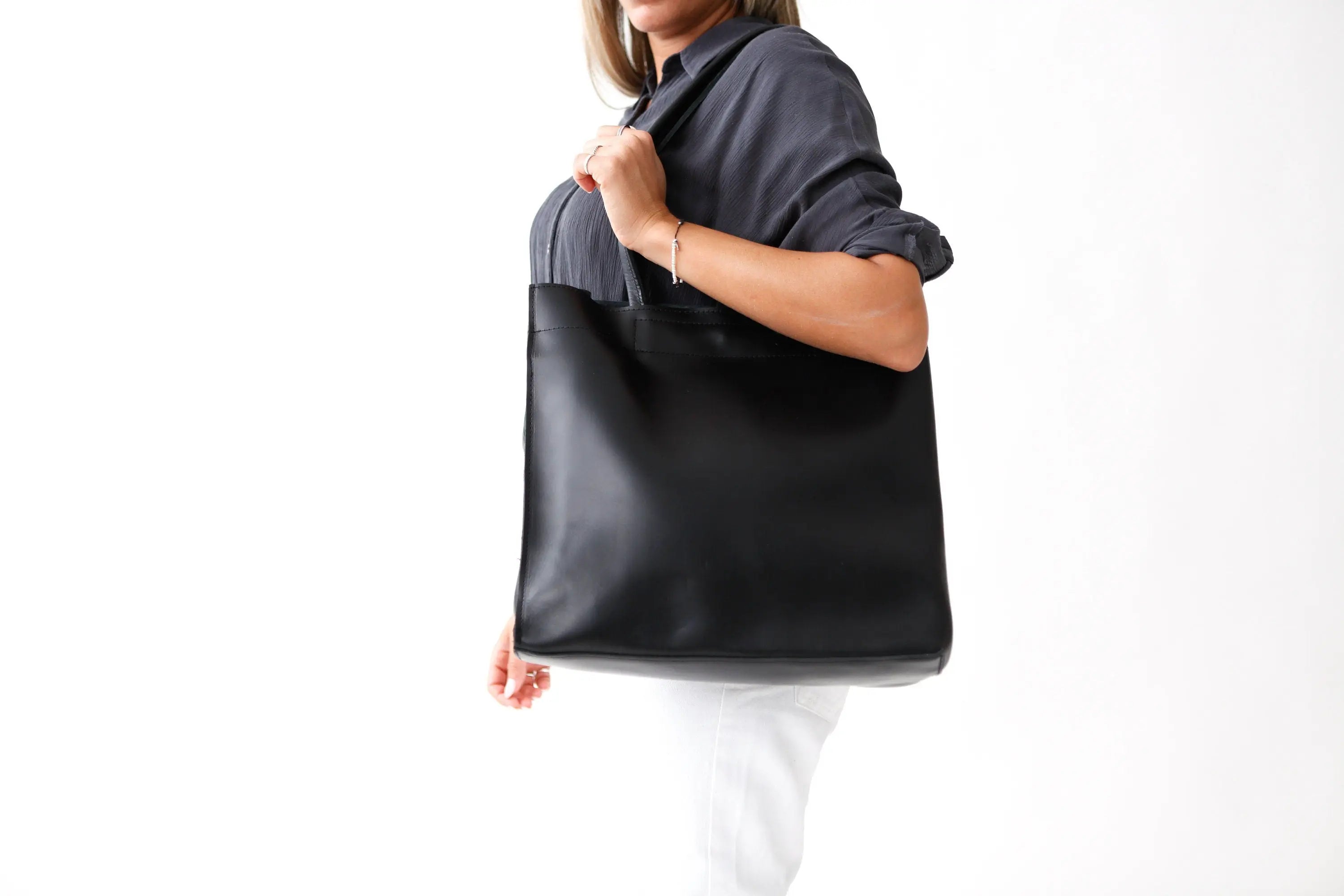 ALINA Natural, Tote shoppers bag, Ledertasche Damen, Sac Cabas Womens Leather bag Leather Macbook purse, Mothers day gift