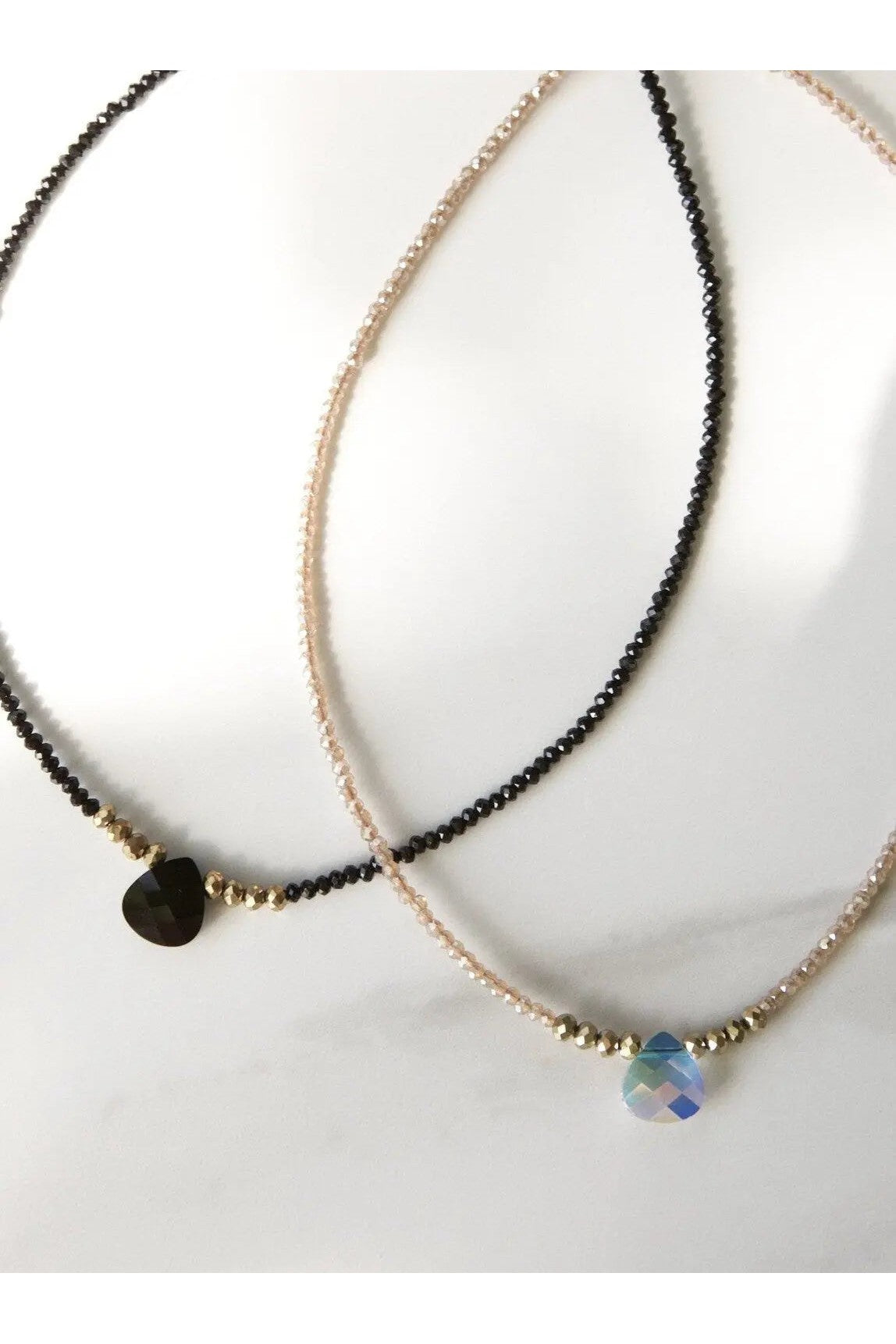 Swarovski tear drop Choker necklace, Swarovski crystal necklace, Black drop necklace, Crystal drop necklace