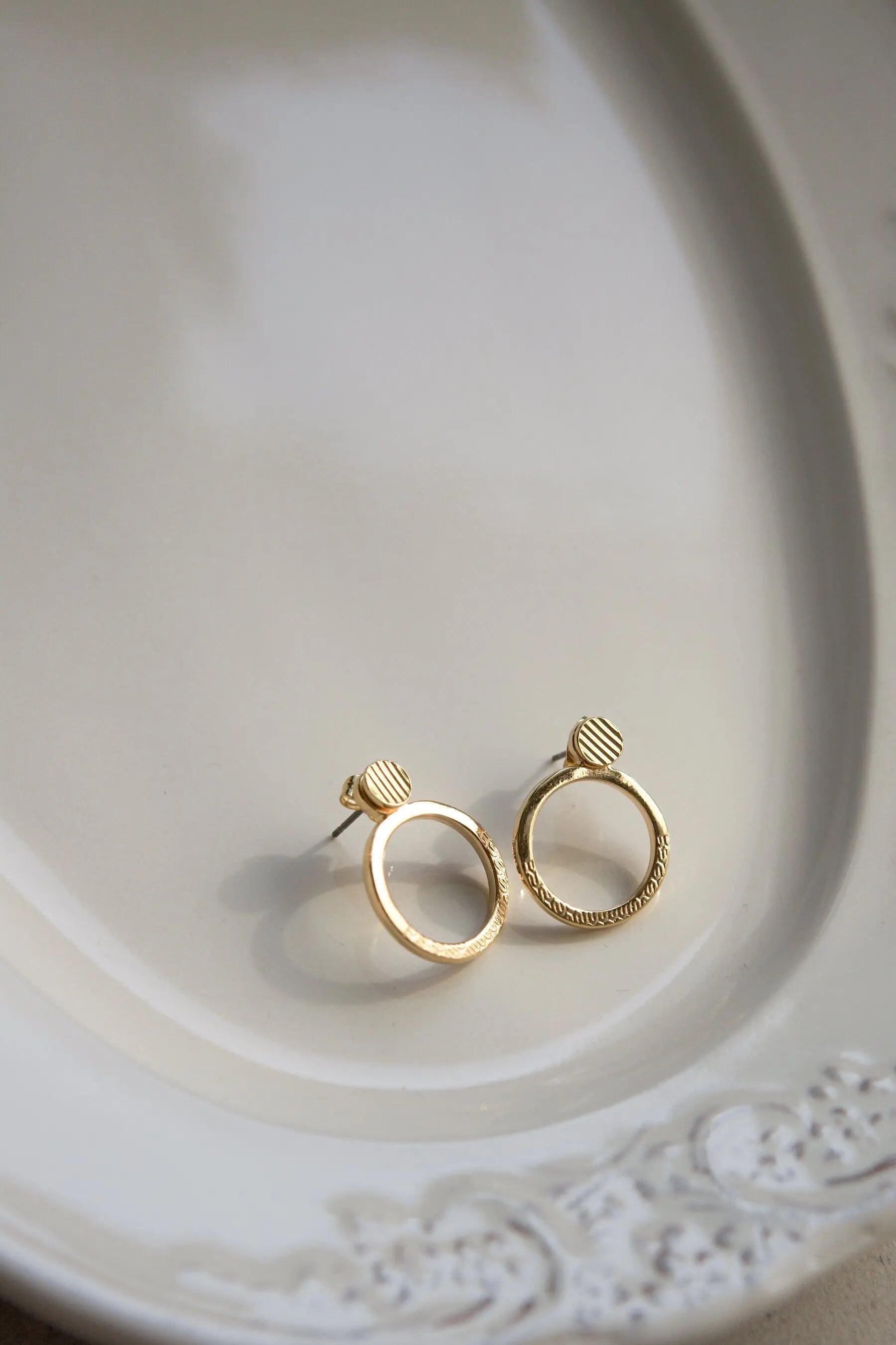 Small Stripe patterned Hoops