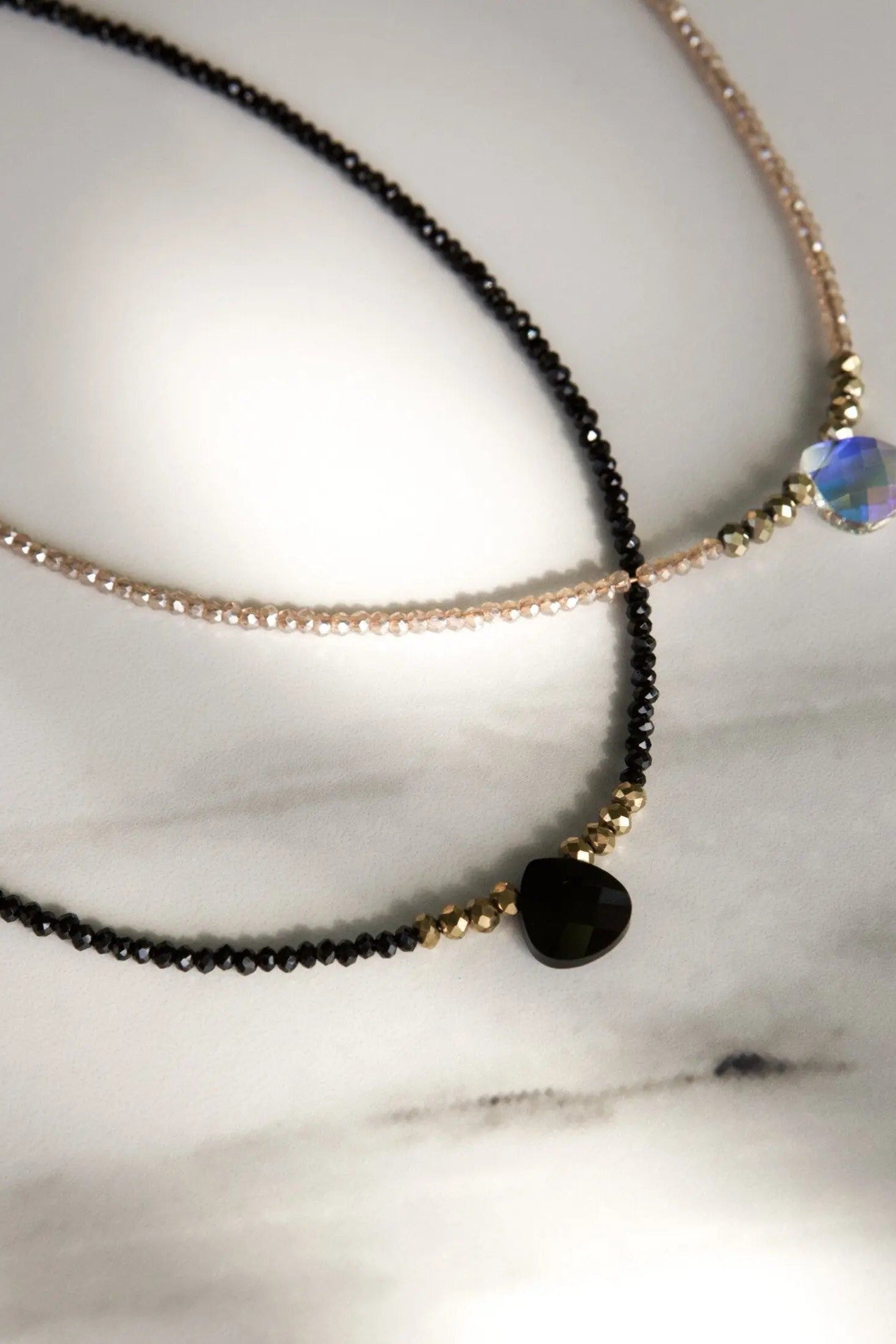 Swarovski tear drop Choker necklace, Swarovski crystal necklace, Black drop necklace, Crystal drop necklace