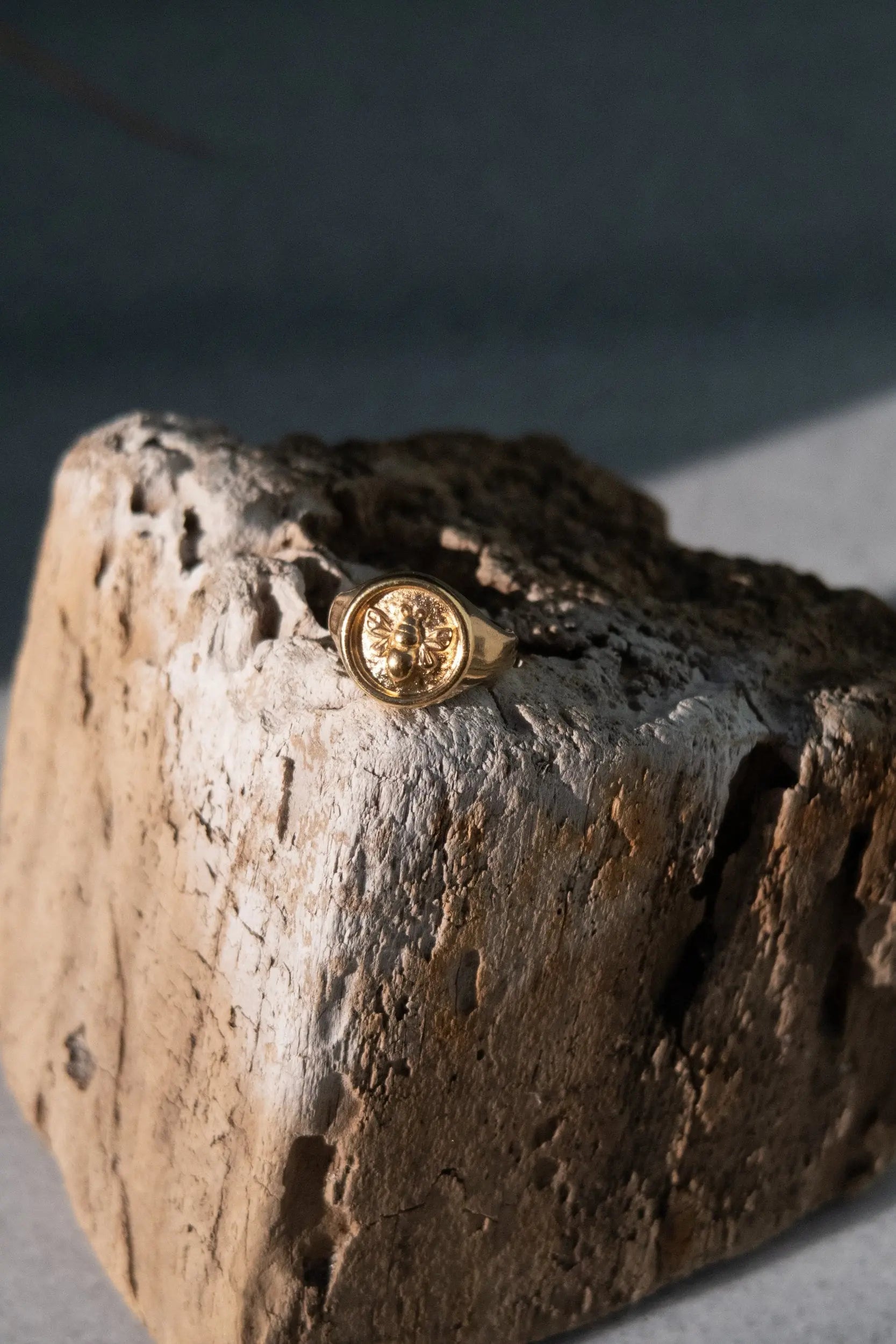 Bee Greek Stamp ring, Grecian Coin ring for women, Ethnic Boho Ring, Gold adjustable ring, 24K Gold plated ring, Greek jewelry