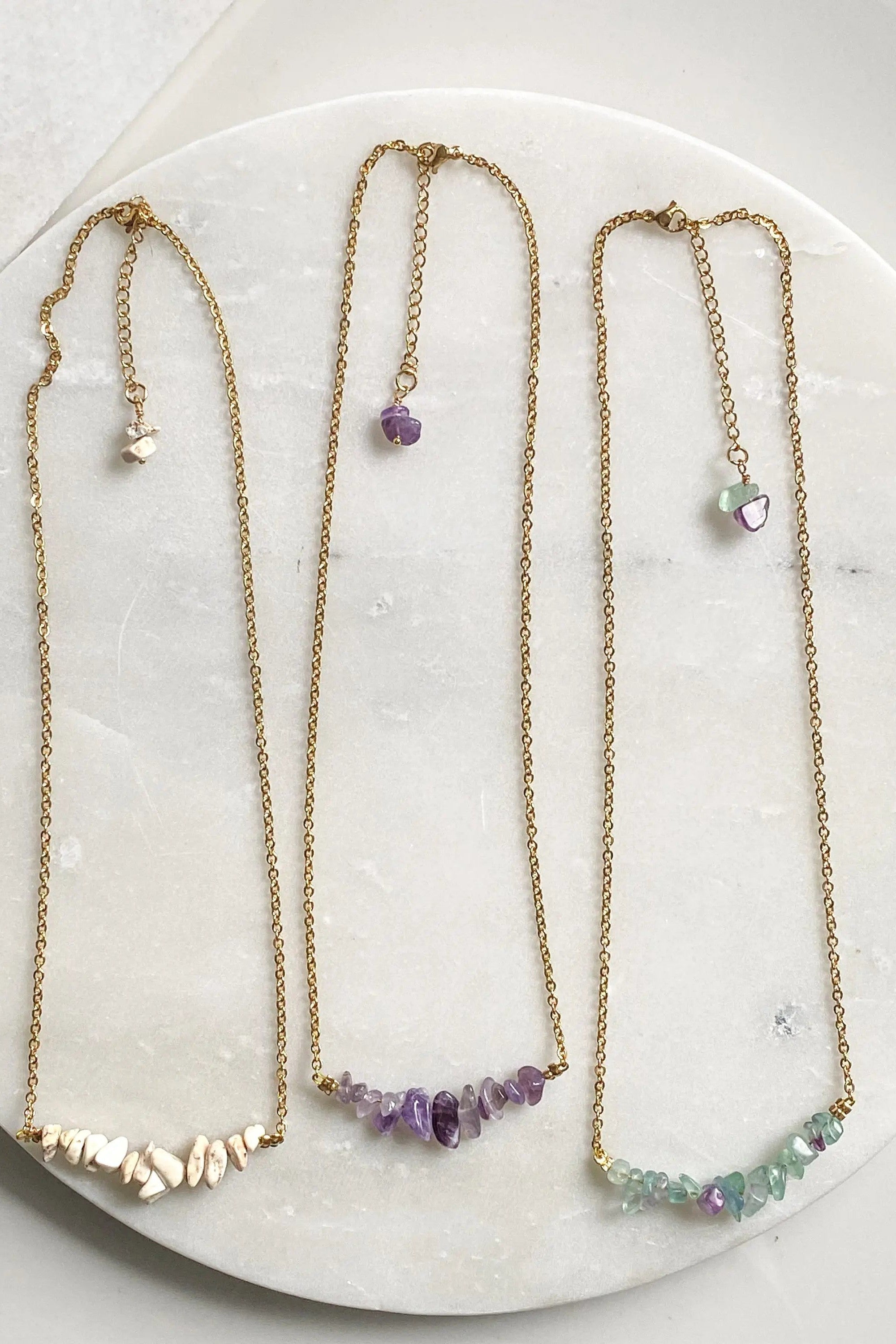 AFRODITA Jade Amethyst Fluorite necklace, Bar elegant necklace, womens jewelry, raw stone necklace, Birthstone gift, Collier Pierres