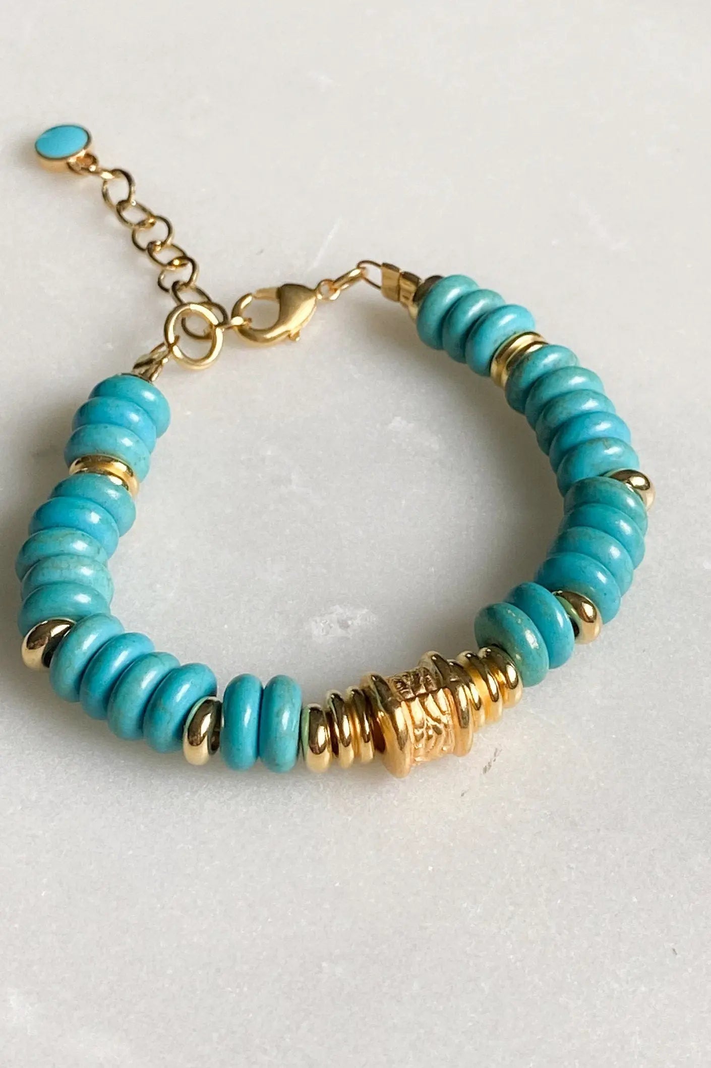 Heishi howlite beads bracelet, Turquoise White beaded Bracelet, Surfers ethnic bracelet, Boho chic bracelet femme, stackable bracelets