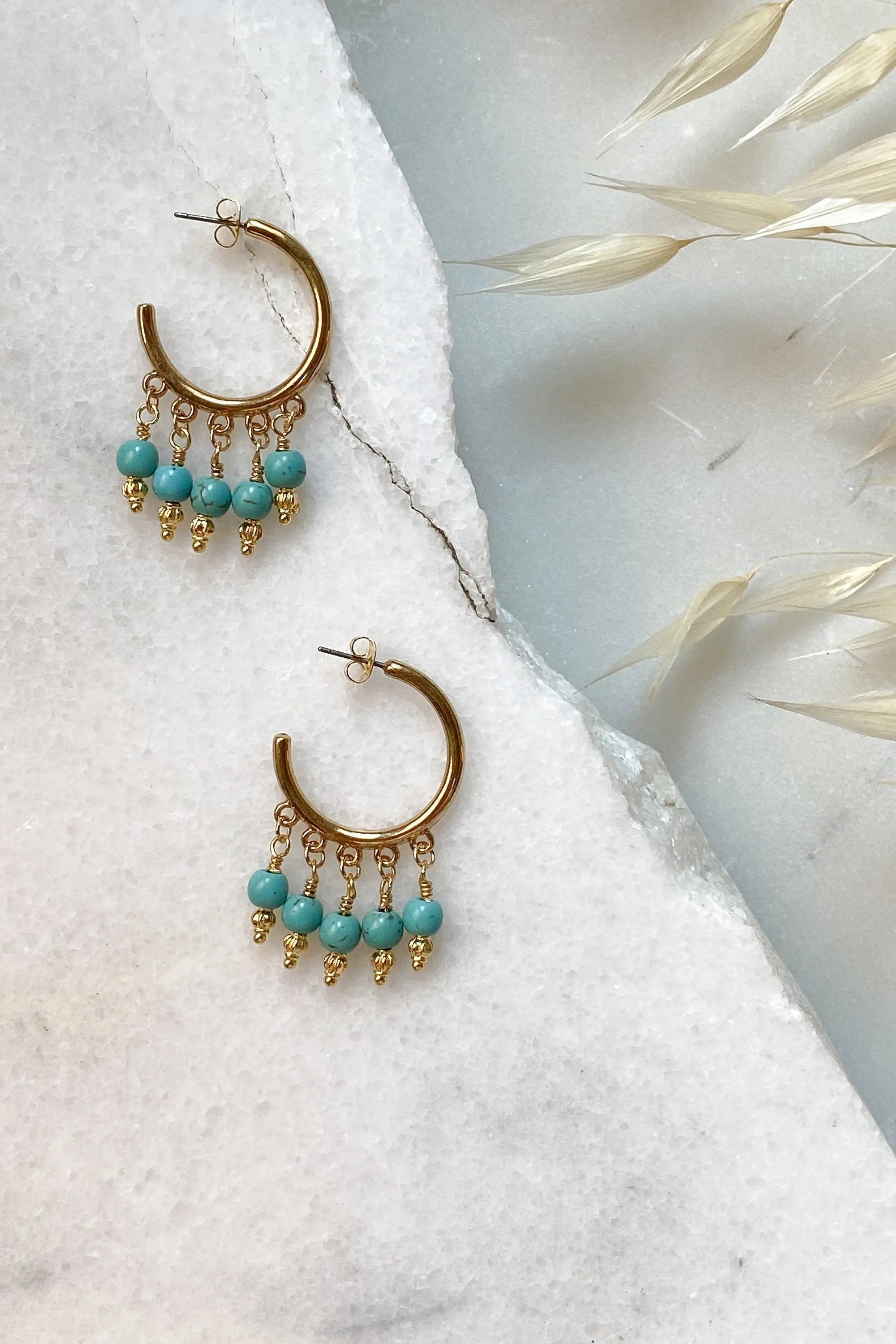 Boucles d'oreilles creoles ethniques, Boho chic ethnic earrings, Unique Gold hoop earrings, Statement Dangle Earrings, Large hoops ALEX
