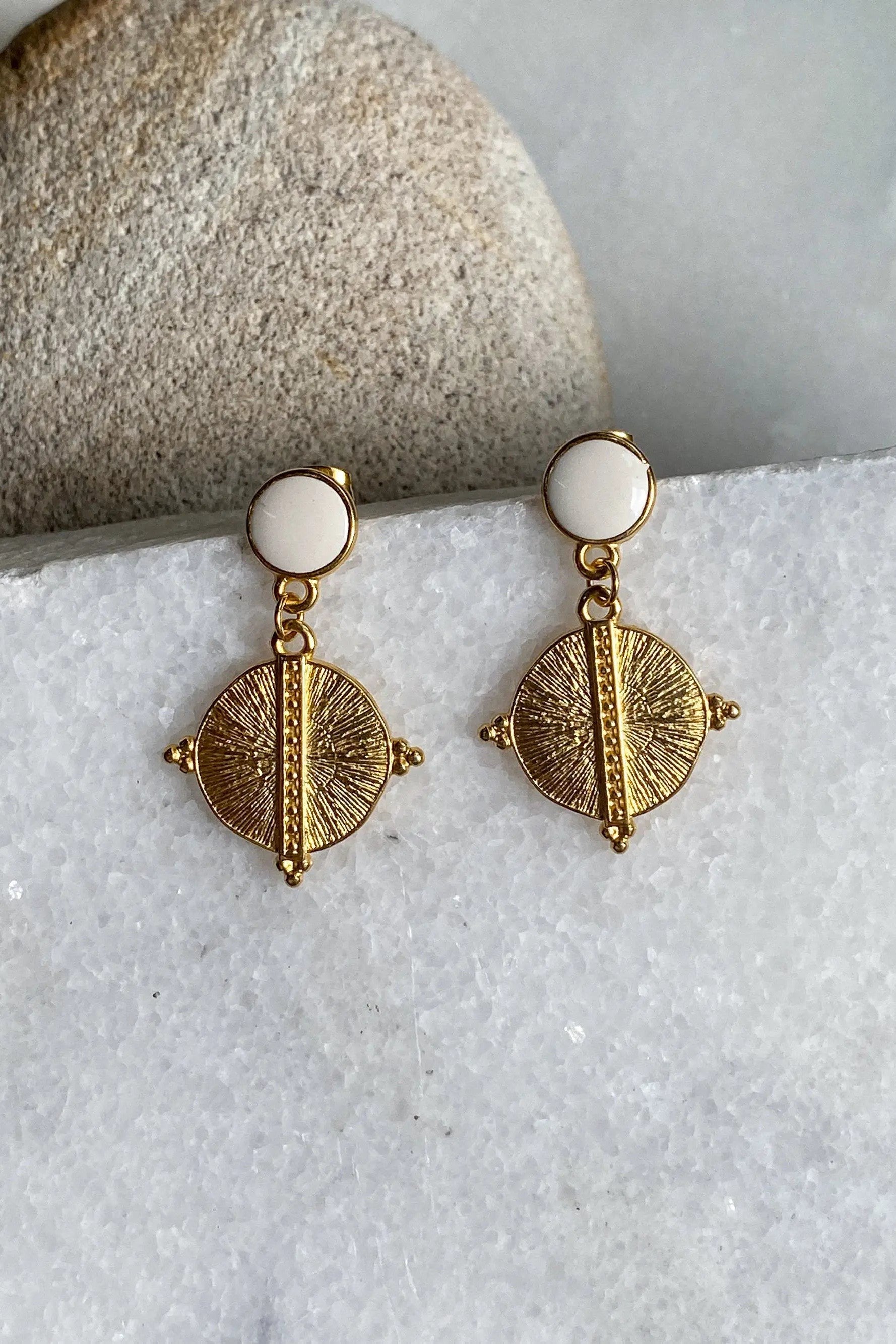 White Gold Boho earrings Gift for Mum Ancient Earrings Dangle Tribal Earring, Bijoux éthniques Boucles d'oreilles turquoise HERA