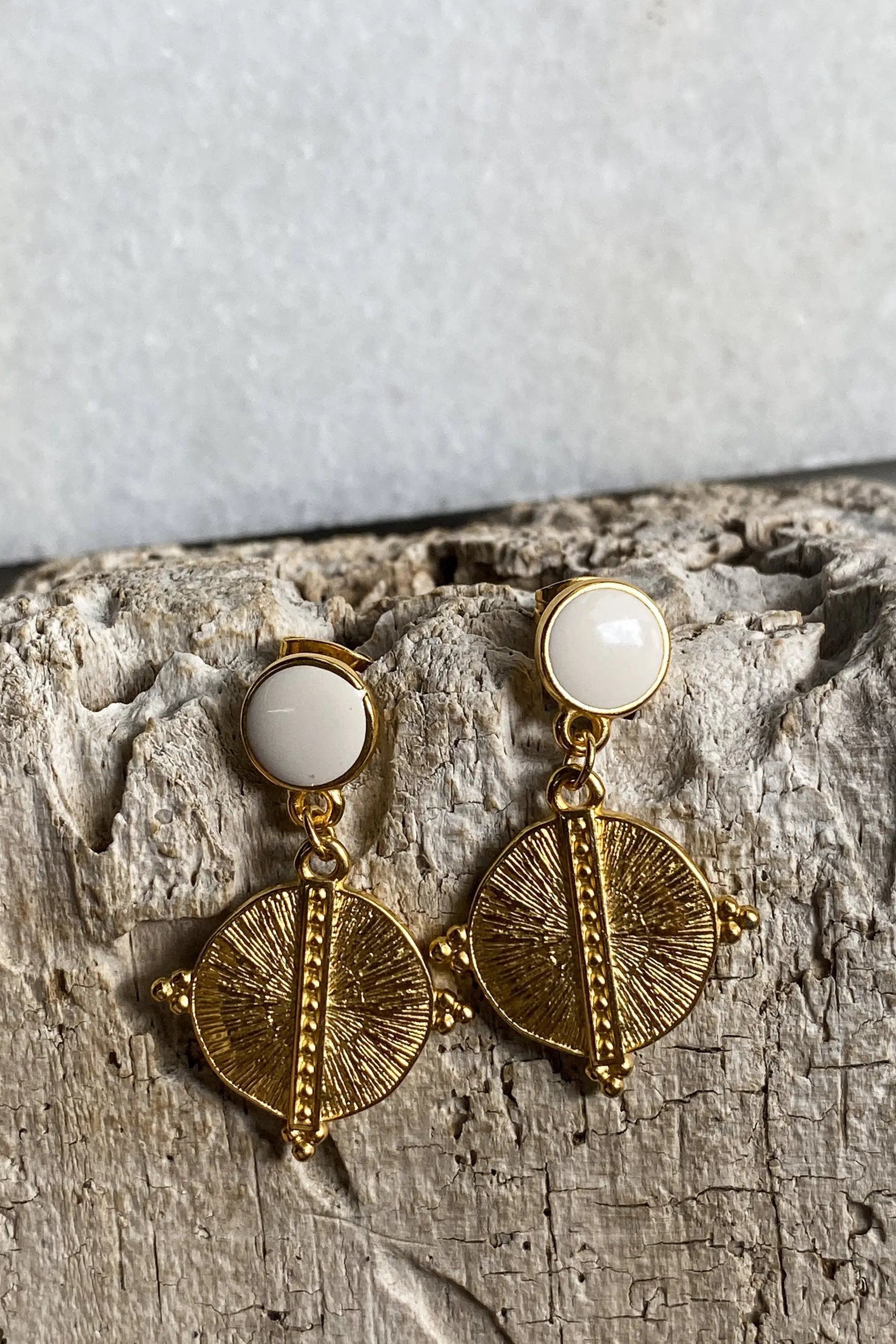 White Gold Boho earrings Gift for Mum Ancient Earrings Dangle Tribal Earring, Bijoux éthniques Boucles d'oreilles turquoise HERA