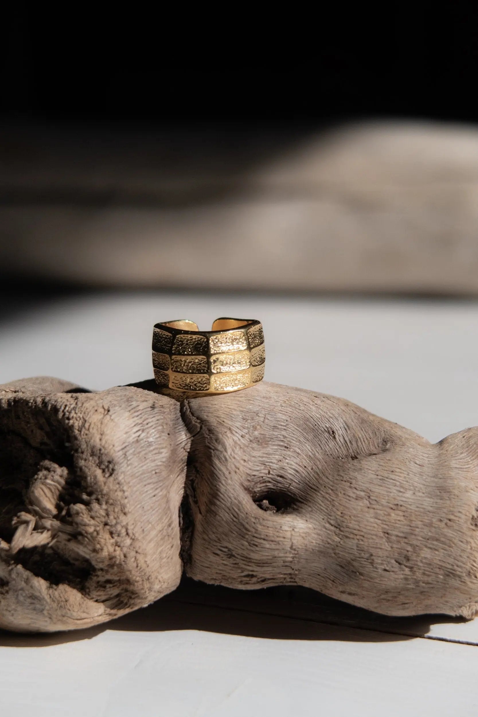 Greek wide ring, Ethnic Ancient RING, Statement Grecian ring , Gold adjustable ring, 24K Gold plated ring for women, Tribal Greek jewelry