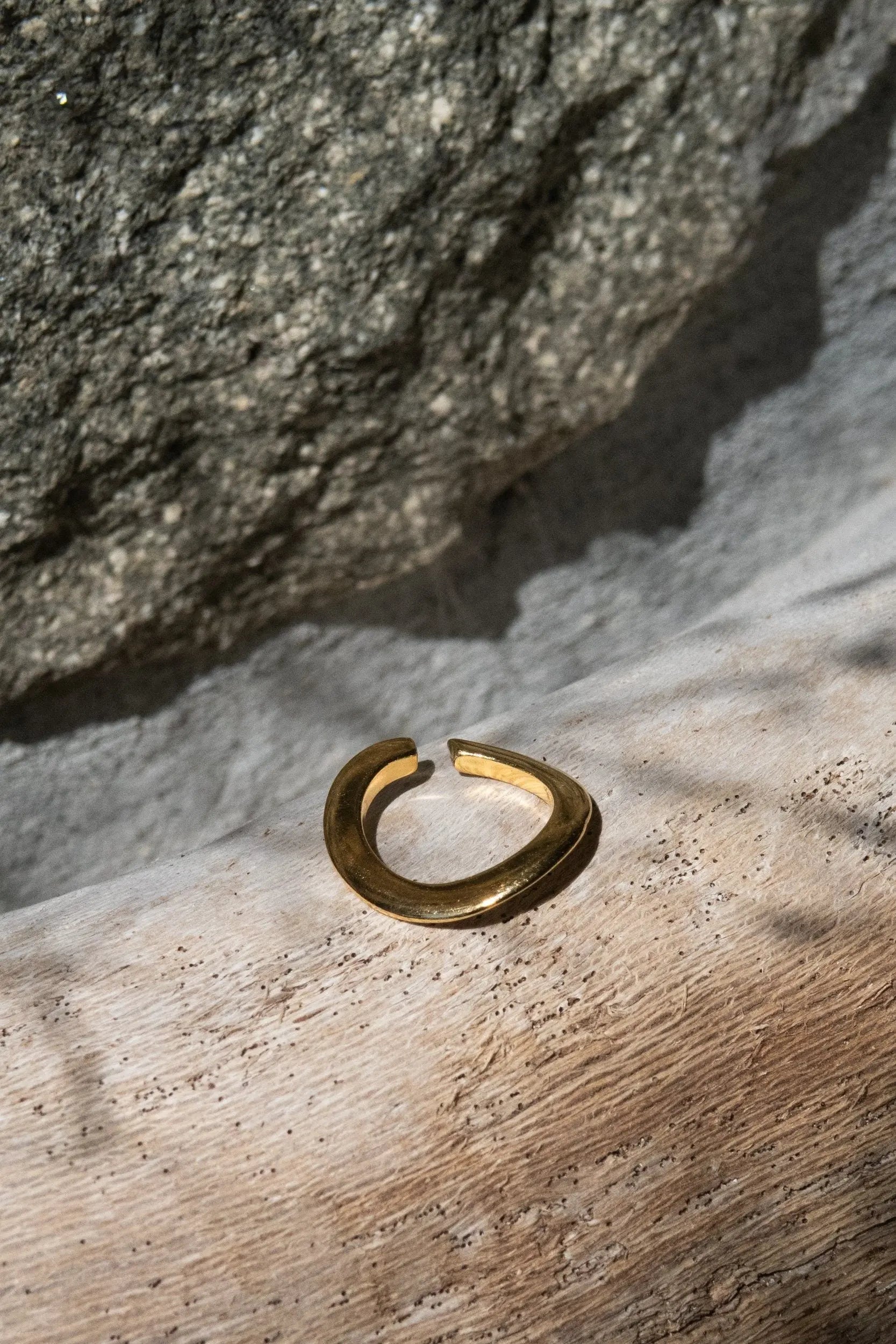 Thick Gold Band ring, Bold waved ring, 24k Gold Filled Ring, Stacking Ring, Simple Gold Ring, Adjustable Ring, Gold Ring for women