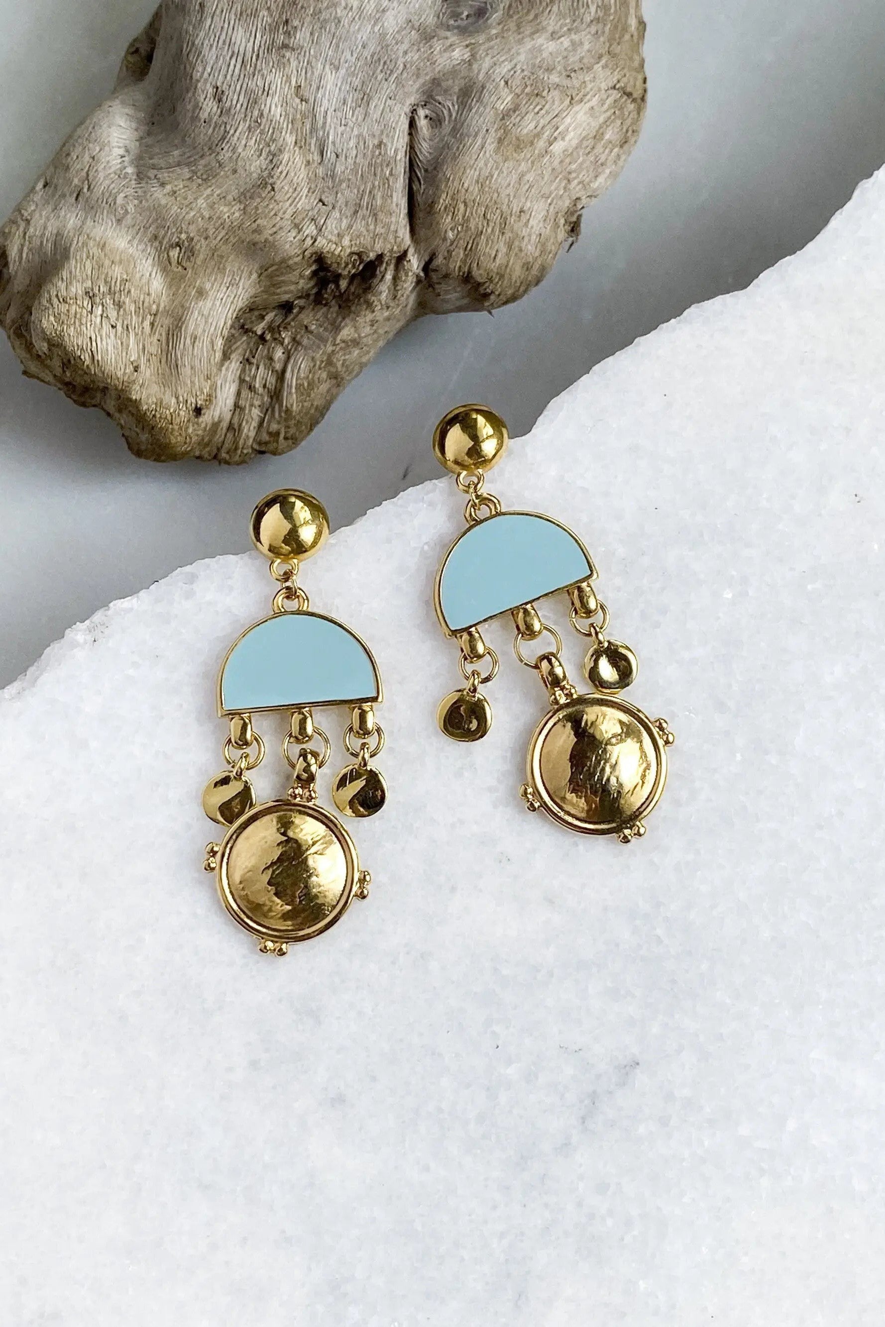 ASTRADENI Dangle Tribal Earrings, Bijoux éthniques, Boucles d'oreilles, Boho turquoise earrings, Best friend gift, Ancient Earrings