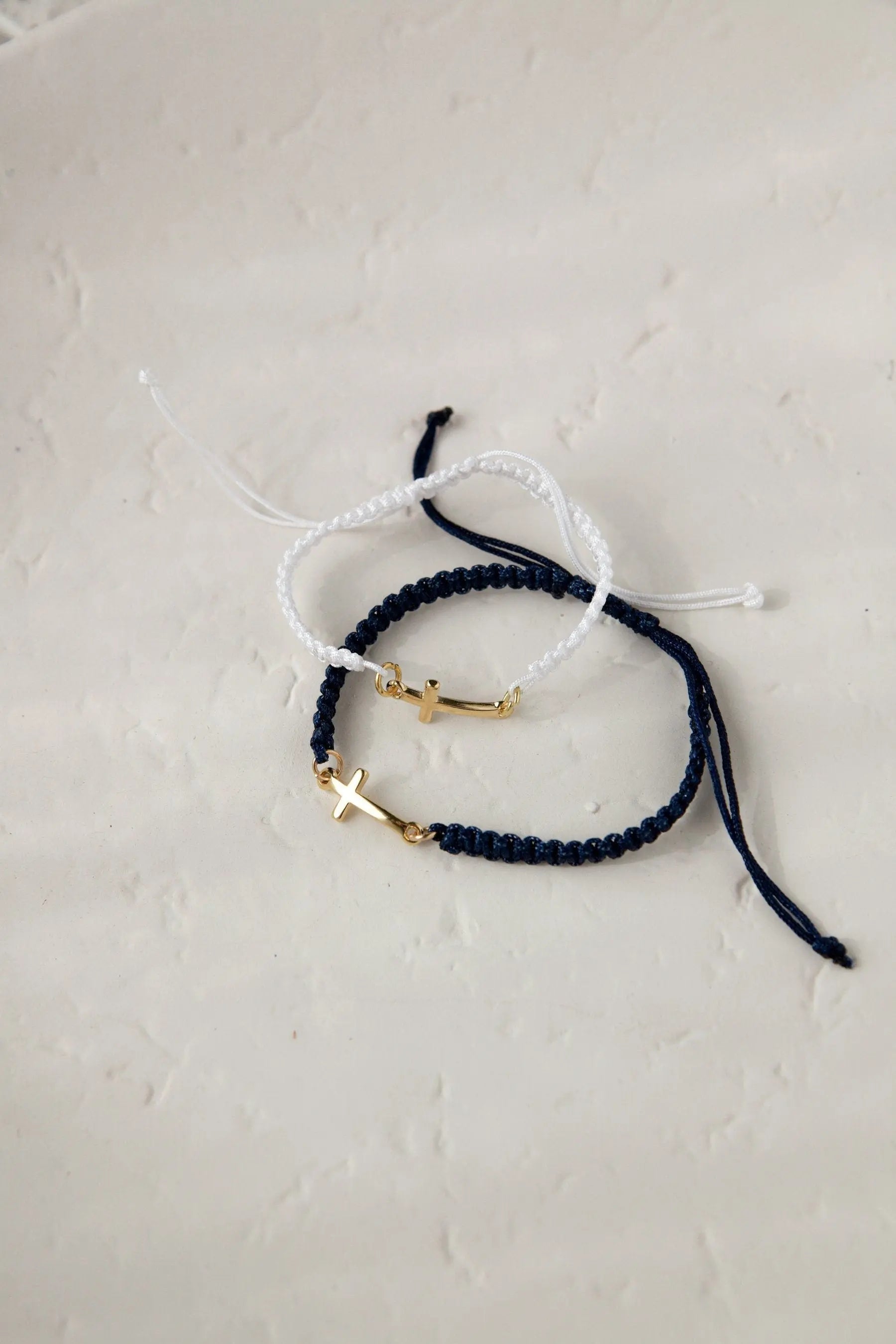 Macrame cross bracelet, Braided Religious Bracelet, First Communion gift, Byzantine motif