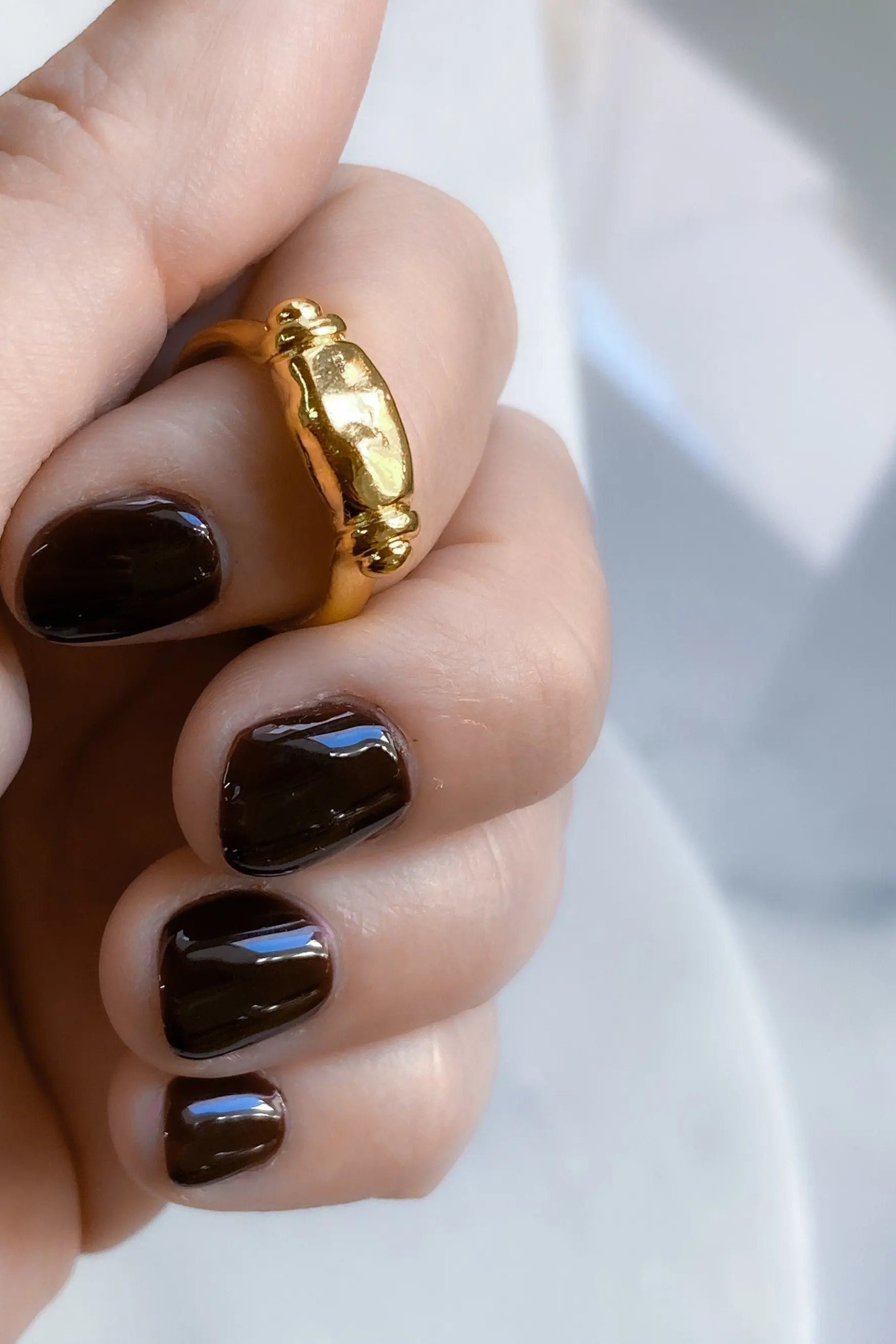 Ancient Greek ring, ethnic boho ring, Gold adjustable ring, Dainty ring, Gold plated ring for women, Tribal jewelry, St Valentine gift
