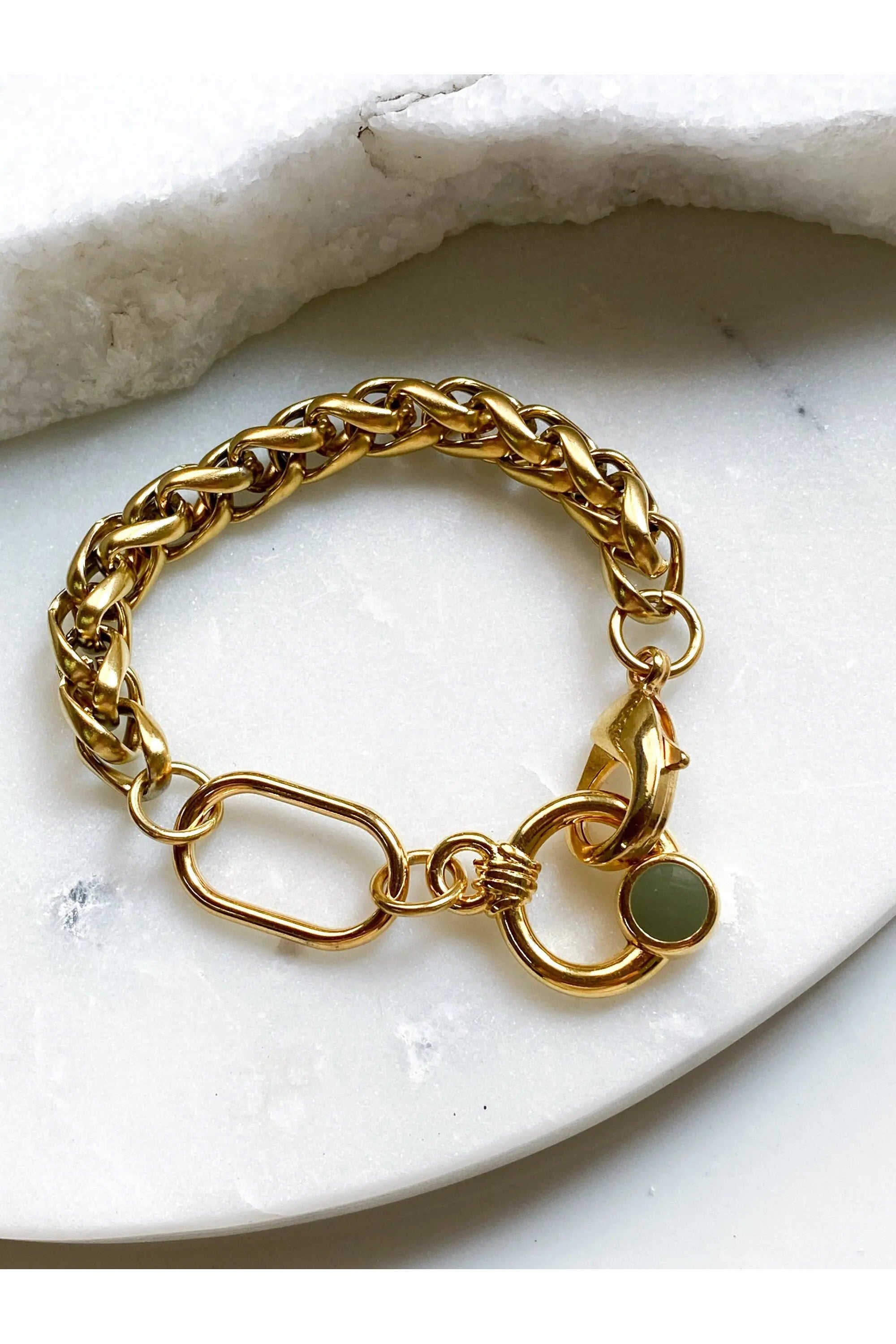 Large Gold Chain bracelet, Chunky Toggle Bracelet, Vintage style bracelet, Statement big chain bracelet, Jewelry set, Gift ideas
