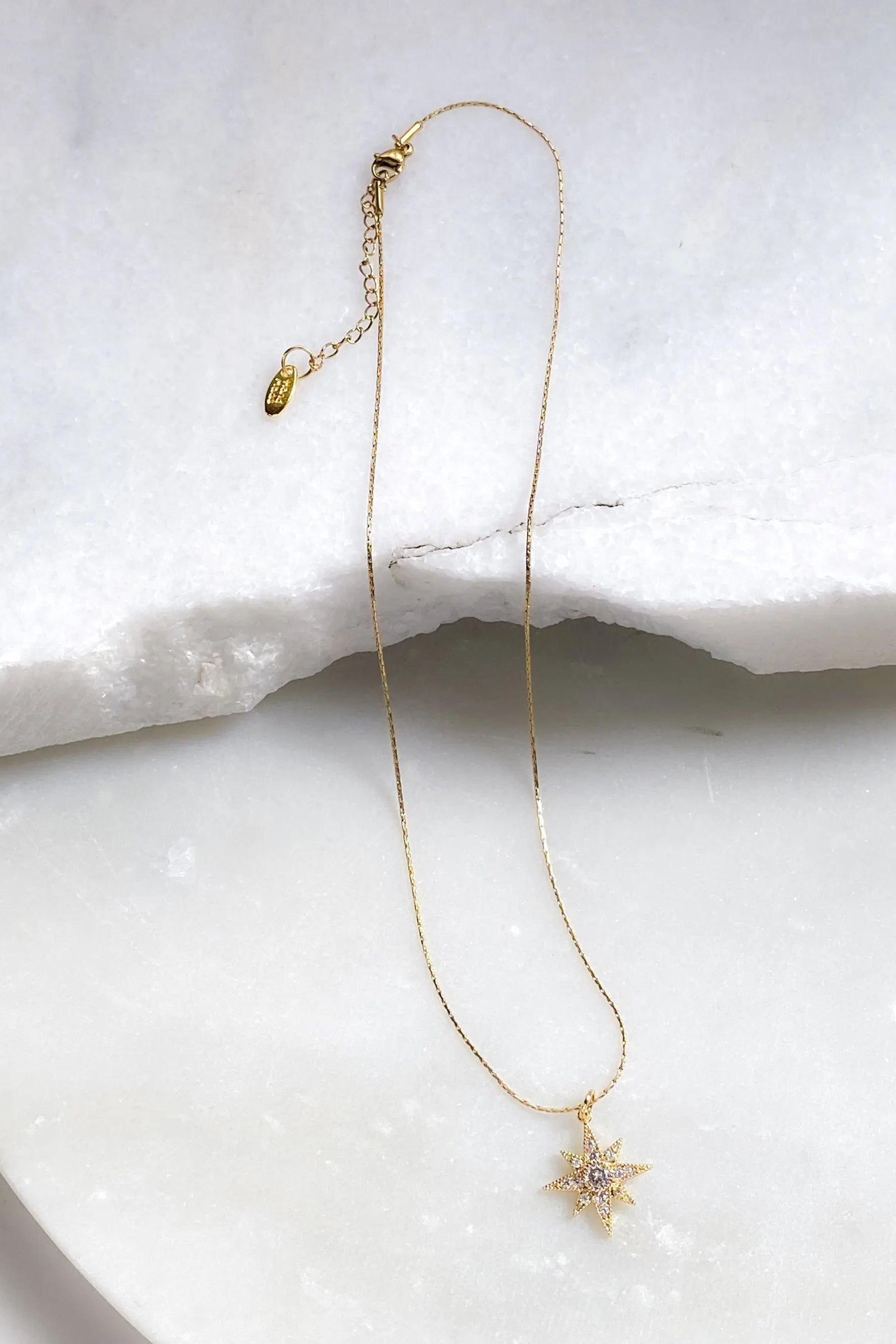 Gold north star necklace, Dainty star necklace, Zircon star Necklace, Thin chain star Necklace, Star charm pendant, Minimalist star Necklace
