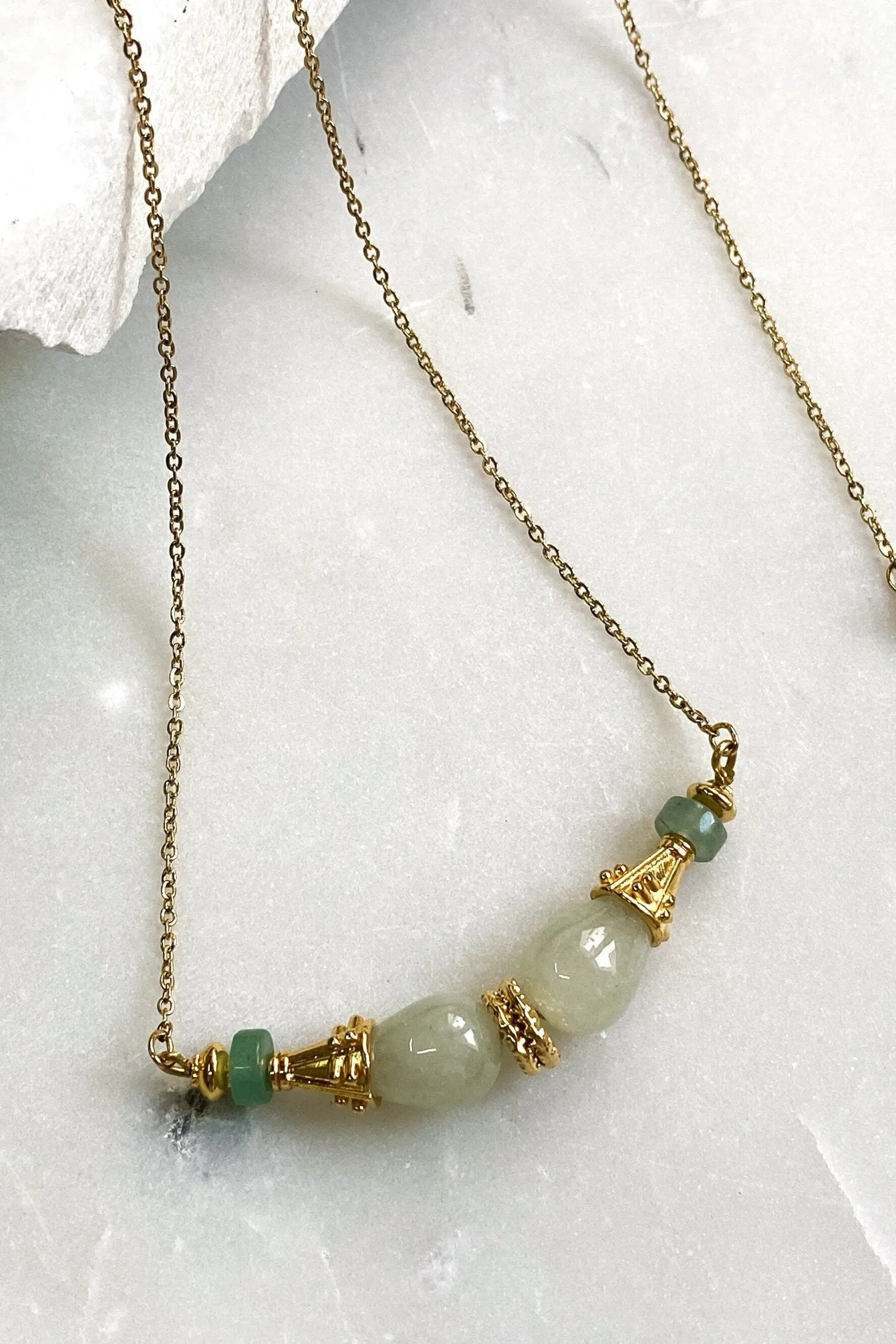 EUPHORIA Agate aventurine Amethyst necklace