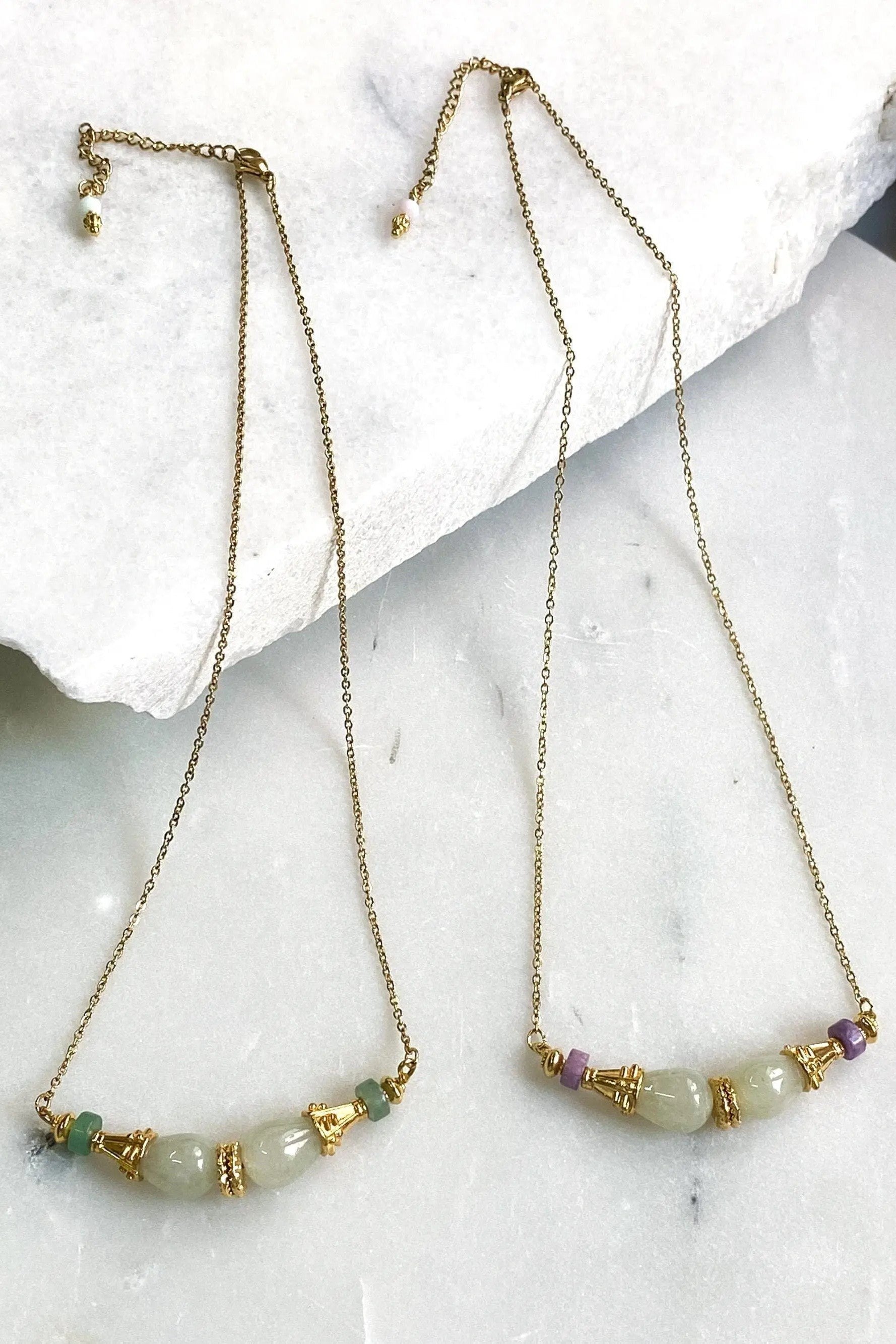 EUPHORIA Agate aventurine Amethyst necklace