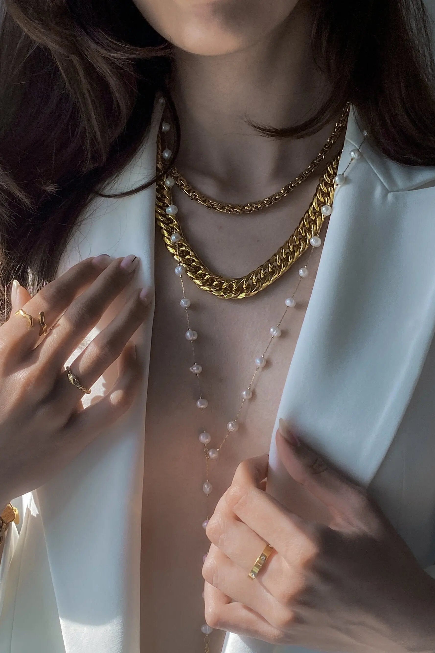 Chunky Chain Necklace Gold Heavy Necklace Thick Chain Statement Necklace Miami Cuban Chain Wife Gift