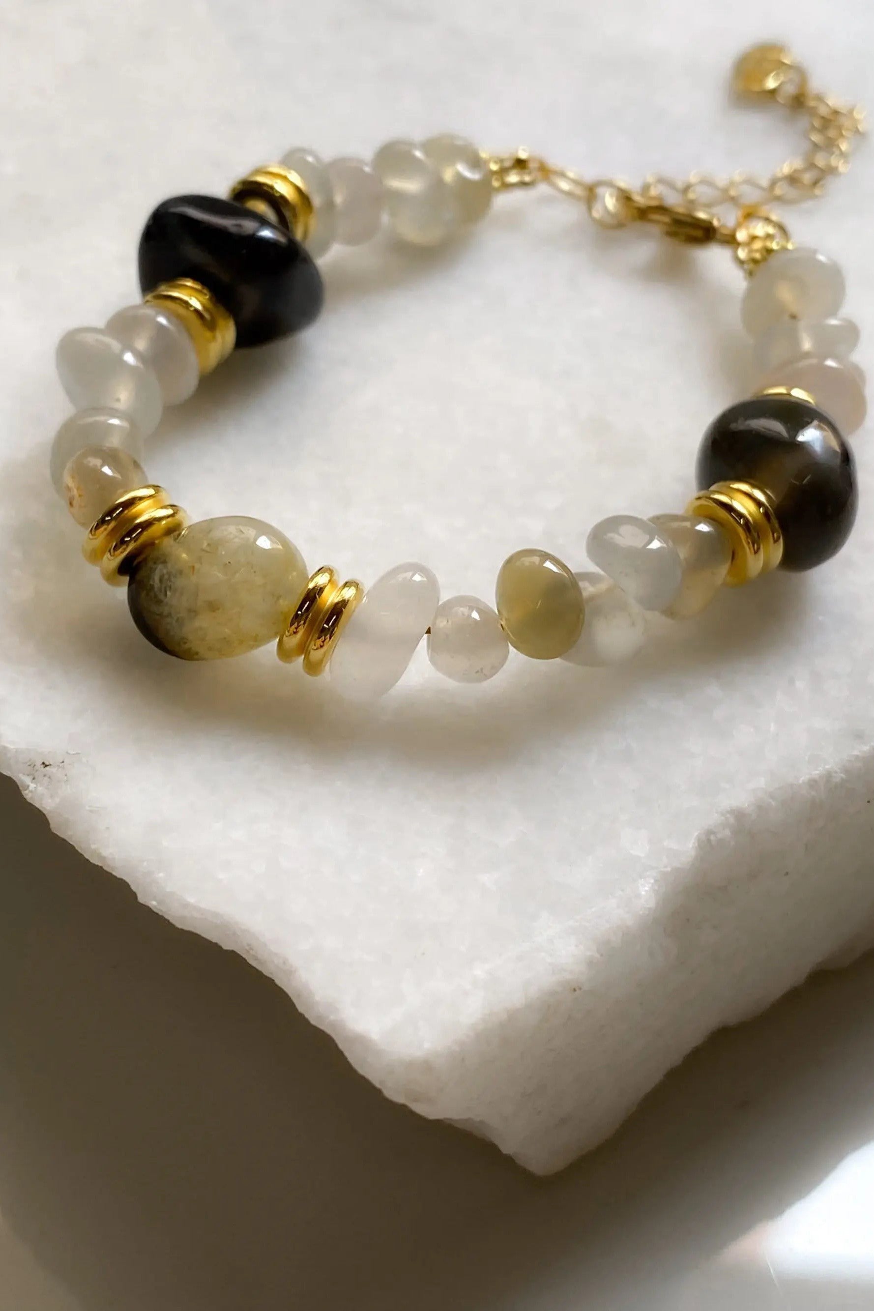Agate Bracelet Heishi Boho Chic Bracelet for Woman Healing Bracelet Gift for Mum, ABBY