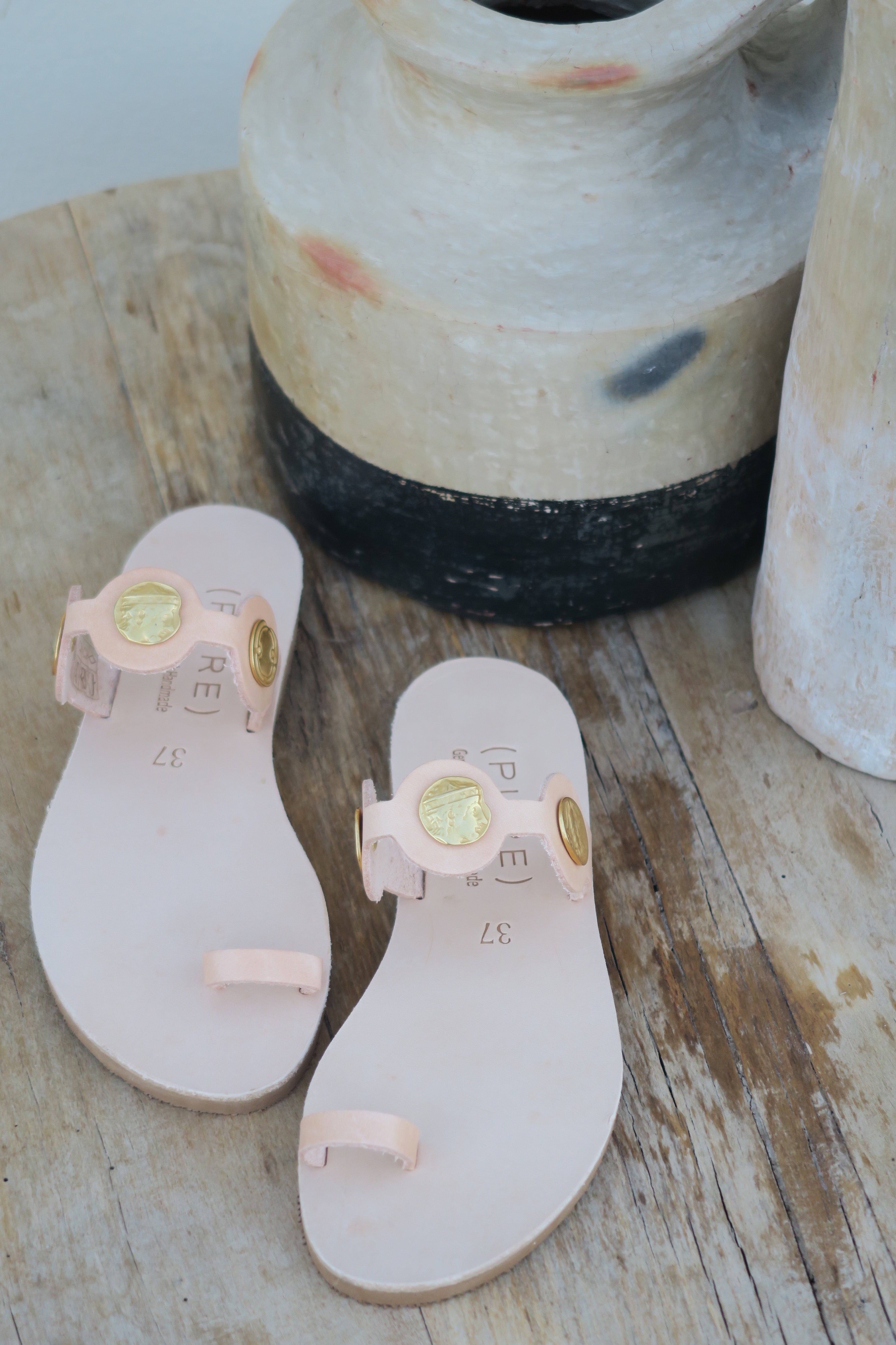 Leather handmade Greek sandals