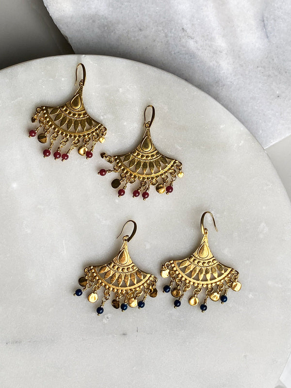 Gold Chandelier Earrings Statement Dangle Earrings Oversize Ethnic Earrings Tribal Earrings Christmas Gift for Her