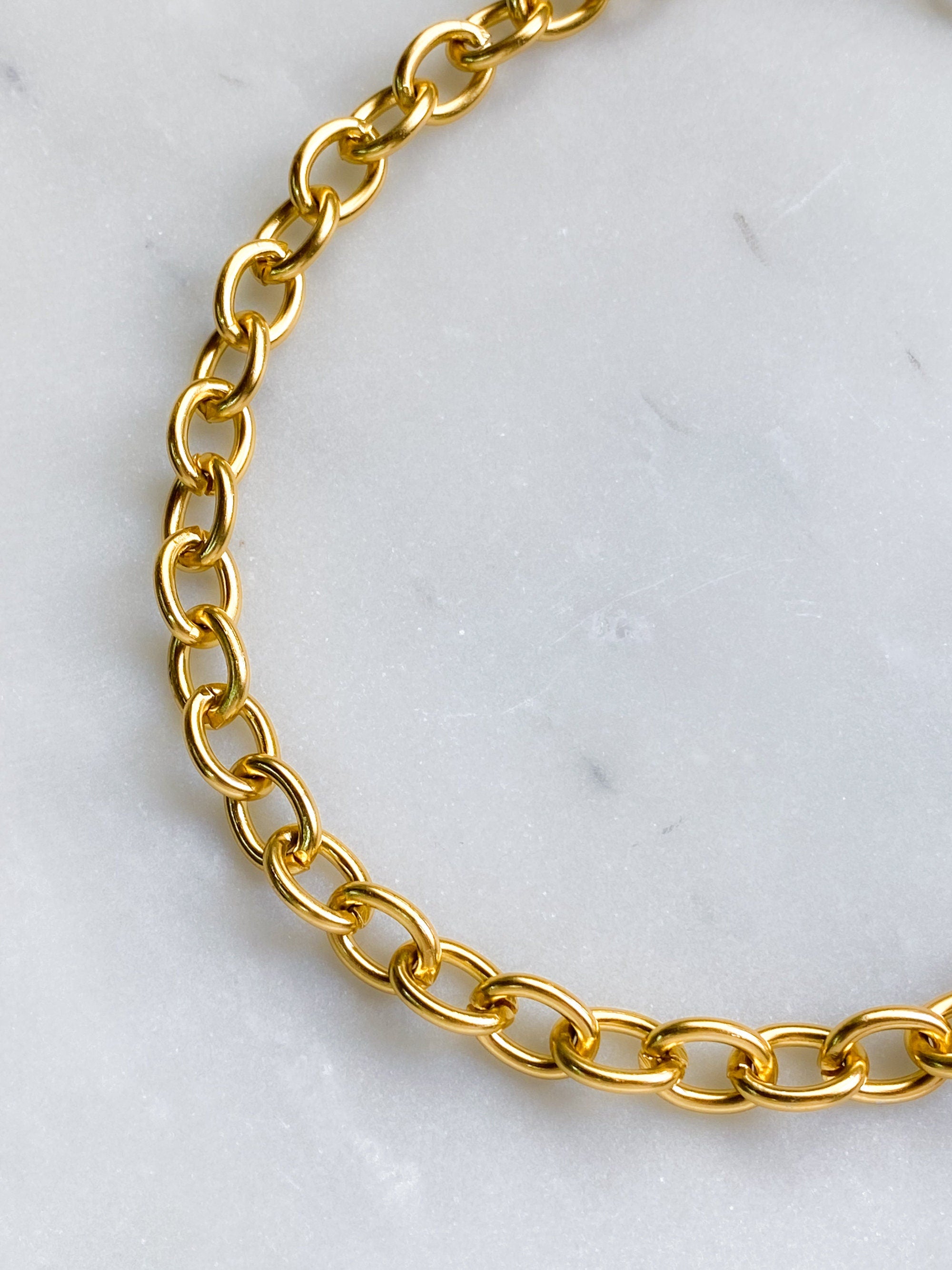 Gold Retro Chain Necklace Women Lightweight Chain Choker Necklace Minimalist Layering Necklace Christmas Gift, IONA