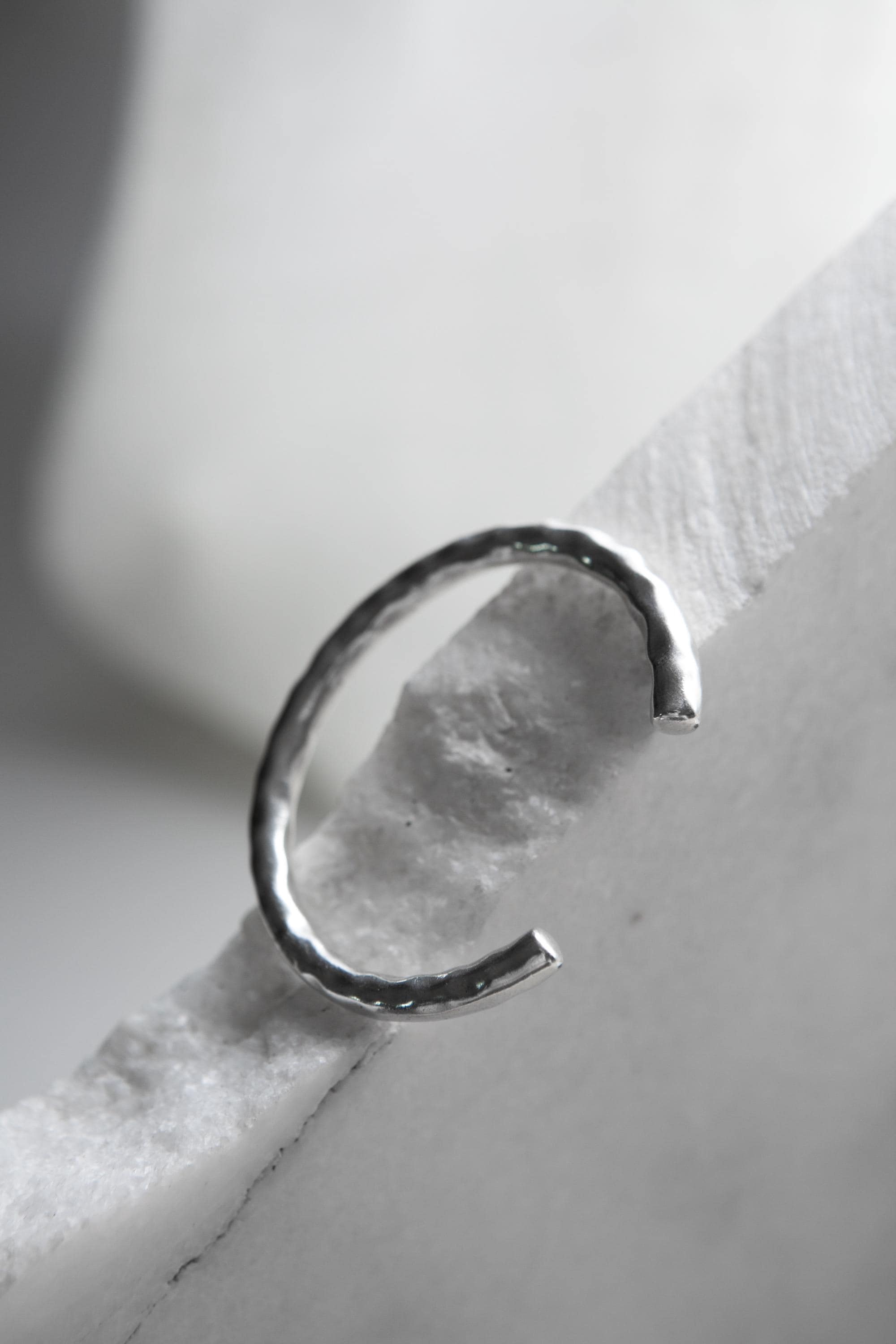 Chunky bold Hammered Bracelet, Thick unisex Silver Cuff, Statement Organic Bracelet, Minimal Bangle bracelet, Unisex Gift, SOFIA