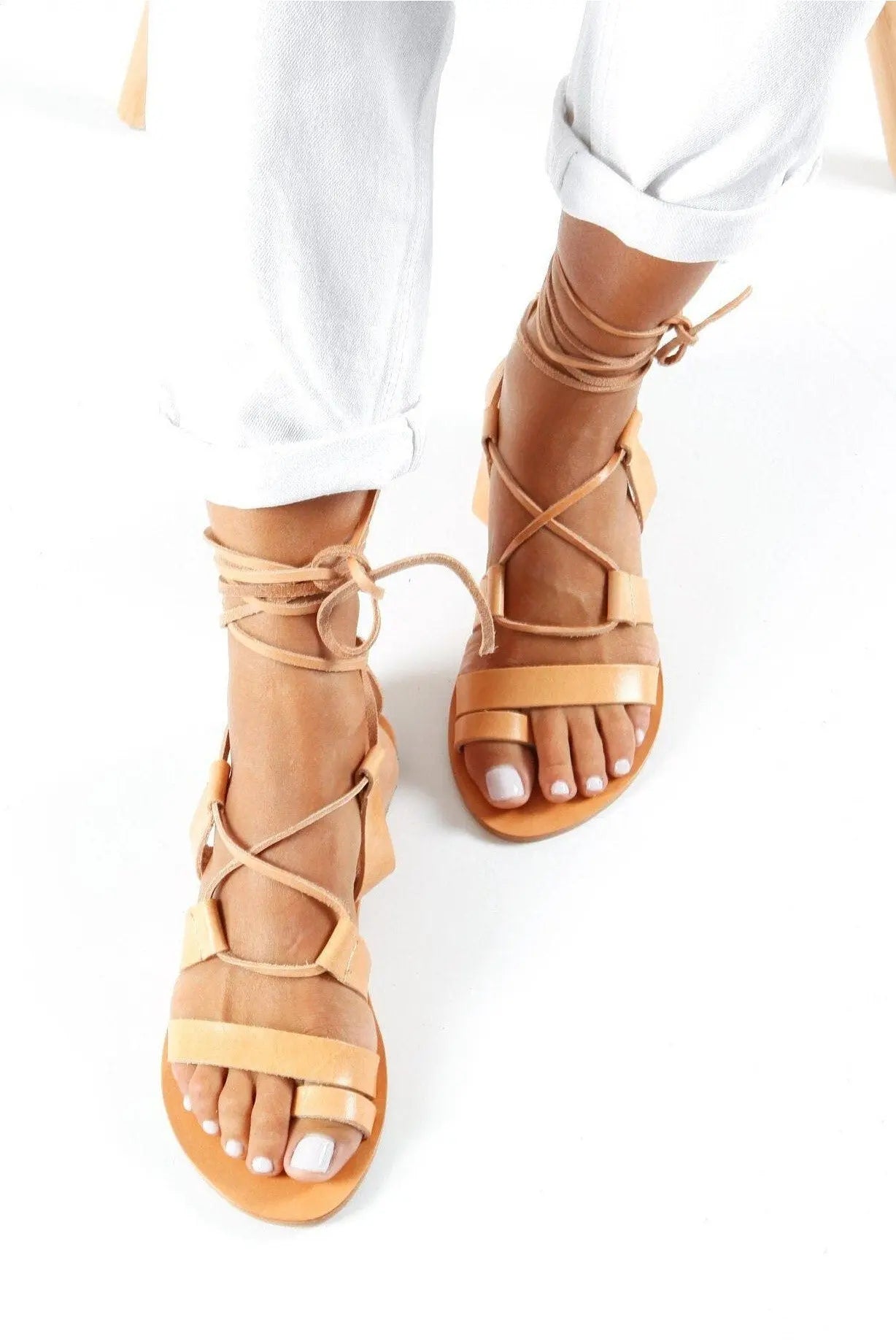 NEFELI Natural, Greek Gladiator Sandals, Lace Up Sandals, Sandales Grecques, Sandalias Gladiador Griegas, Griechische Sandalen, Spartiates