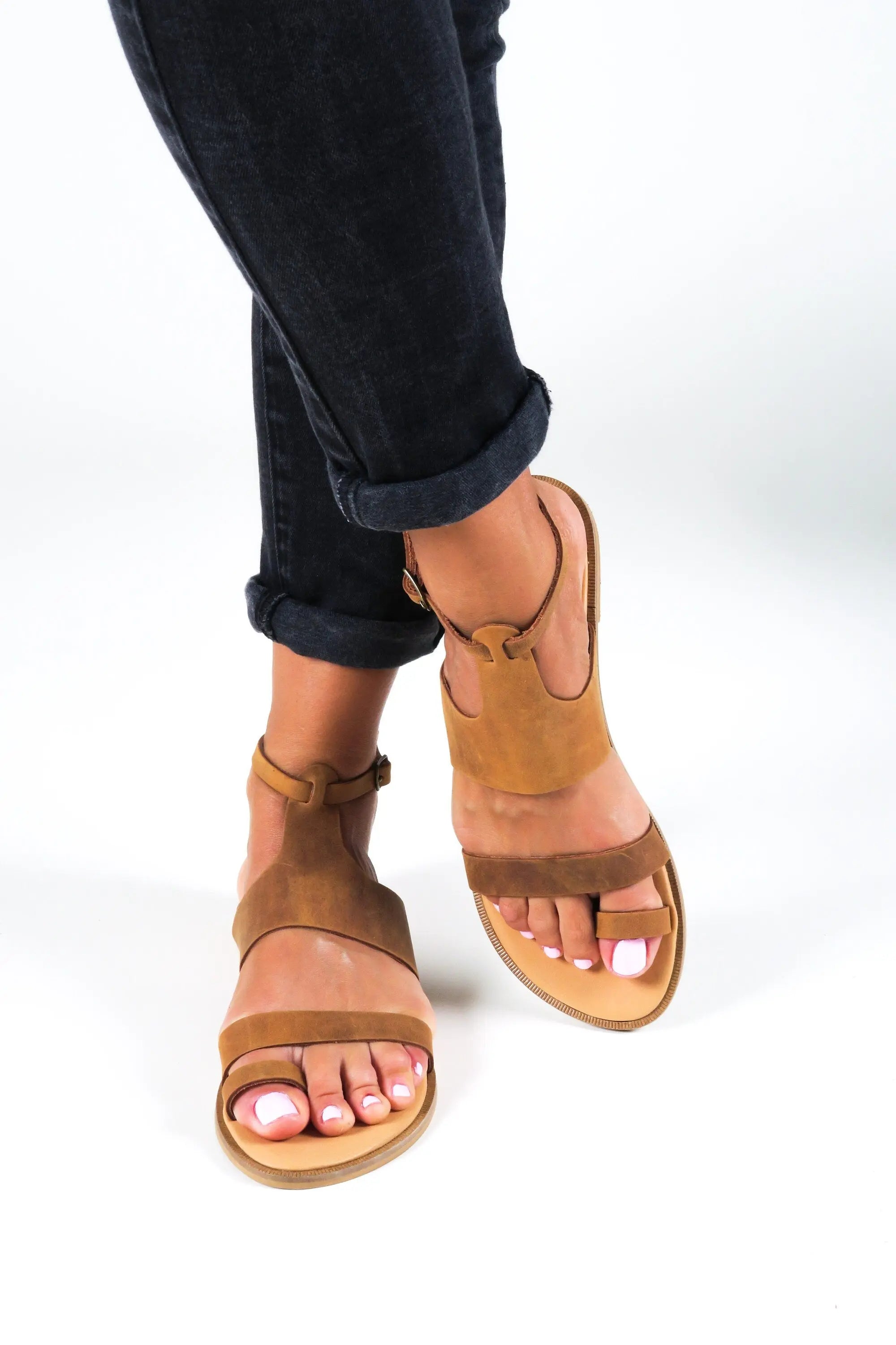 NIKEA Natural, Women Greek Leather Sandals, Flat Gladiator Sandals, Sandales Grecques Plates en Cuir, Soft comfortable sandals