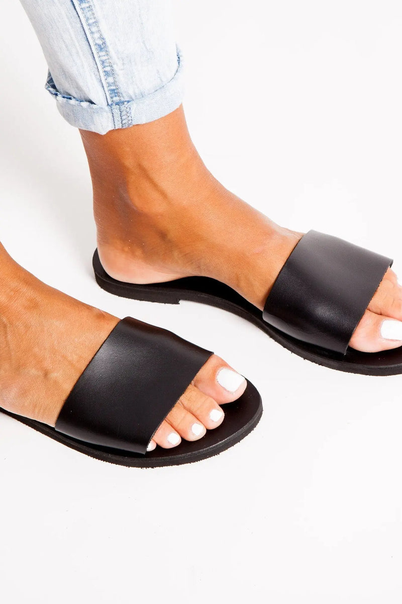 PAROS Black,  Leather Sandals, Sandales Grecques, Griechische Sandalen, Sandalias Griegas, Strappy Sandals