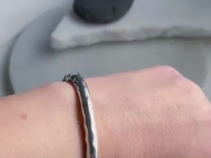 Chunky bold Hammered Bracelet