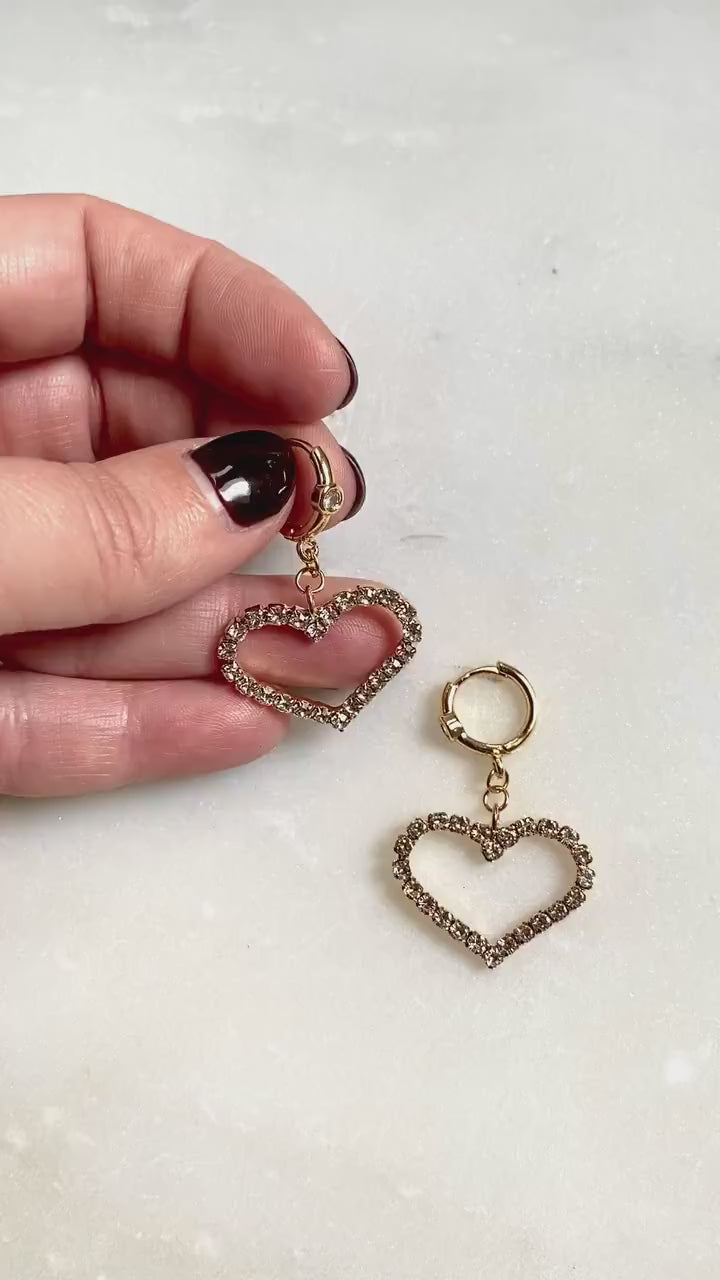 Large Heart Earrings