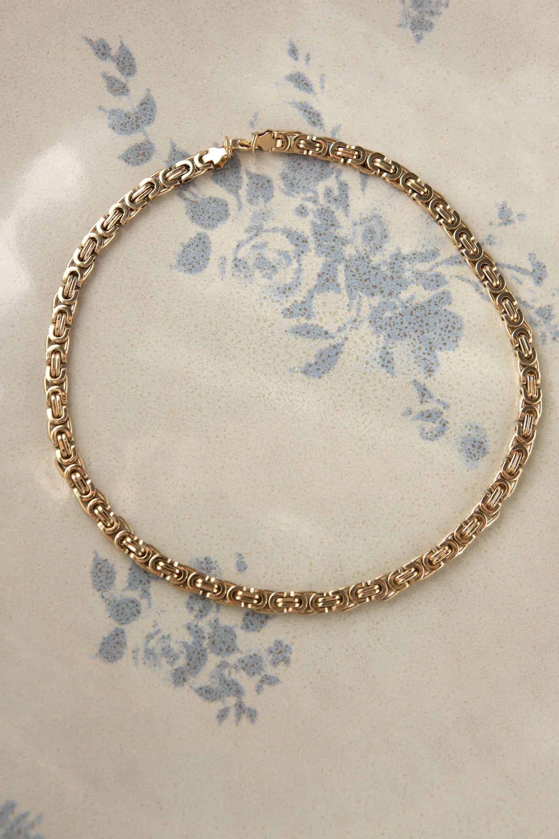 BYZANTINE Statement Thick chain necklace, Minimalist Layering necklace, Gold chain necklace, Collier chaine or, Halskette damen