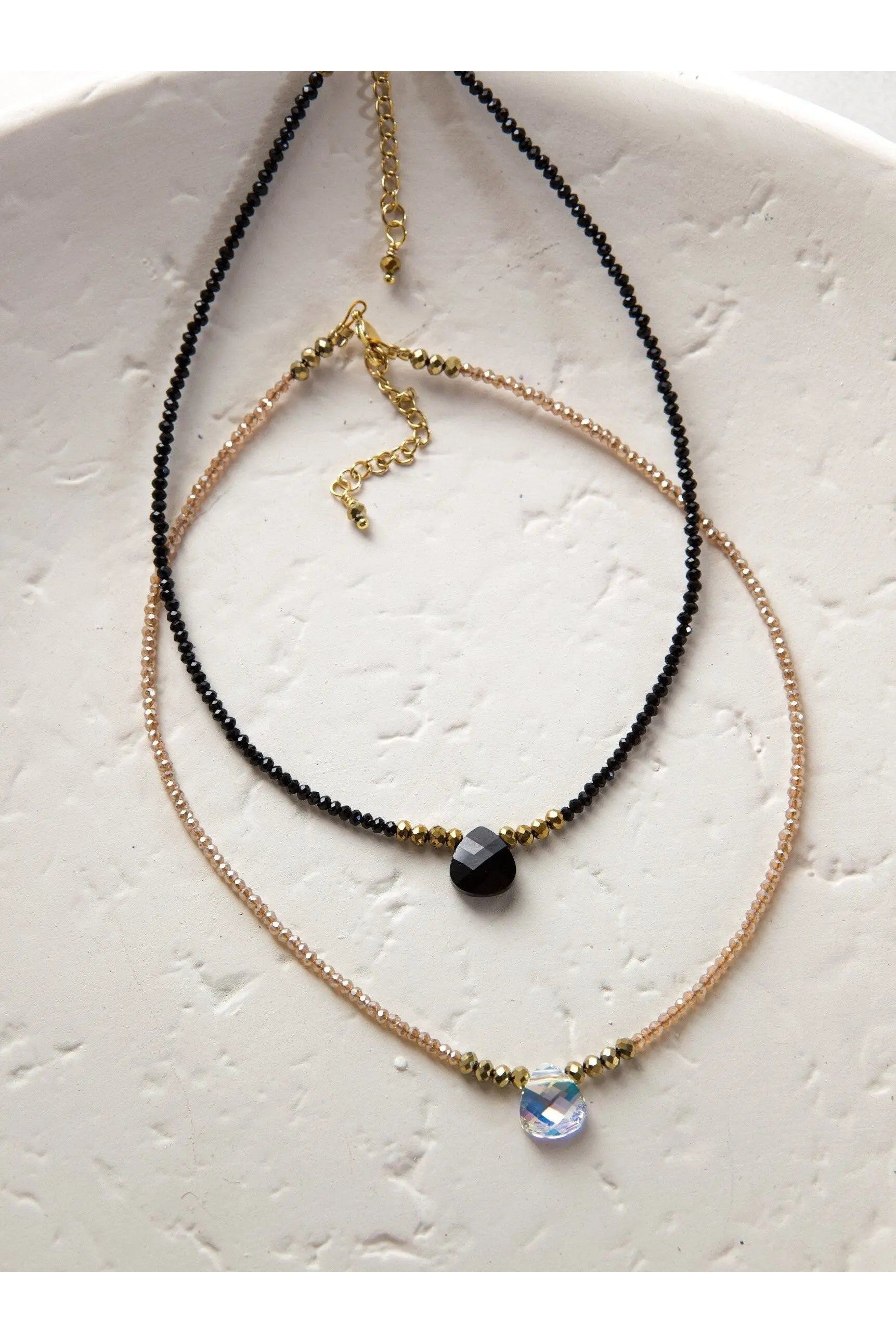 Swarovski tear drop Choker necklace, Swarovski crystal necklace, Black drop necklace, Crystal drop necklace