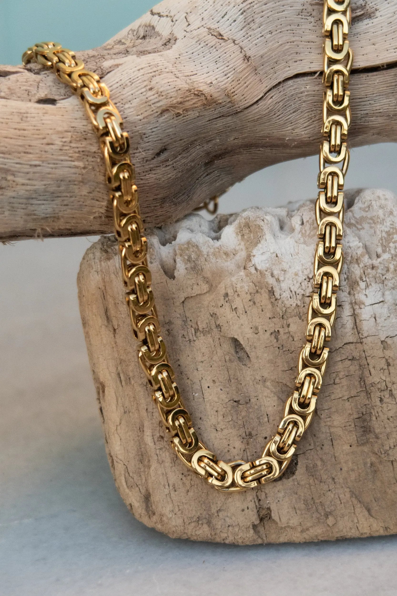 BYZANTINE Statement Thick chain necklace, Minimalist Layering necklace, Gold chain necklace, Collier chaine or, Halskette damen