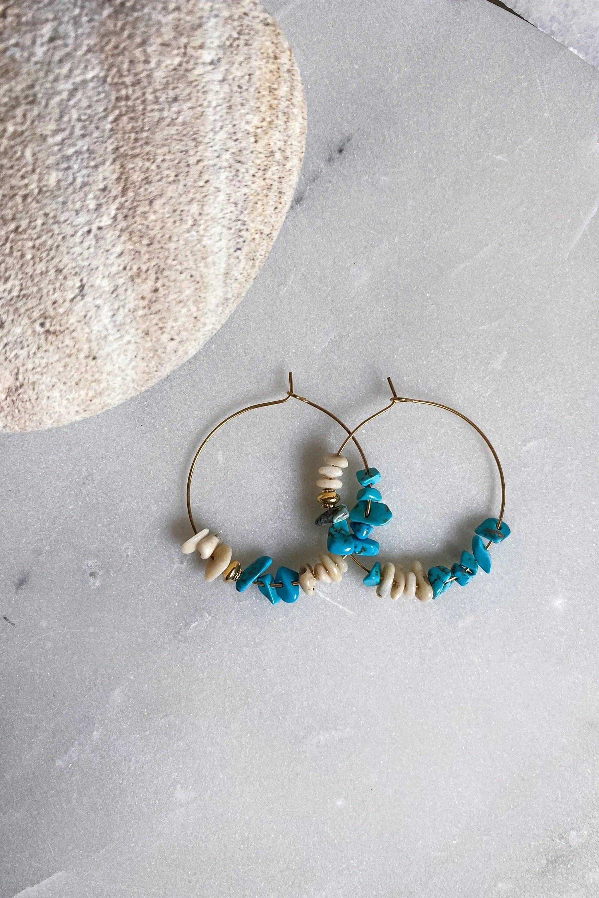 Hoop crystal earrings with gemstones, Turquoise hoop earrings, Hoop Gypsy earrings,Statement Agate Earrings, Creoles hoops, Bridesmaid gift