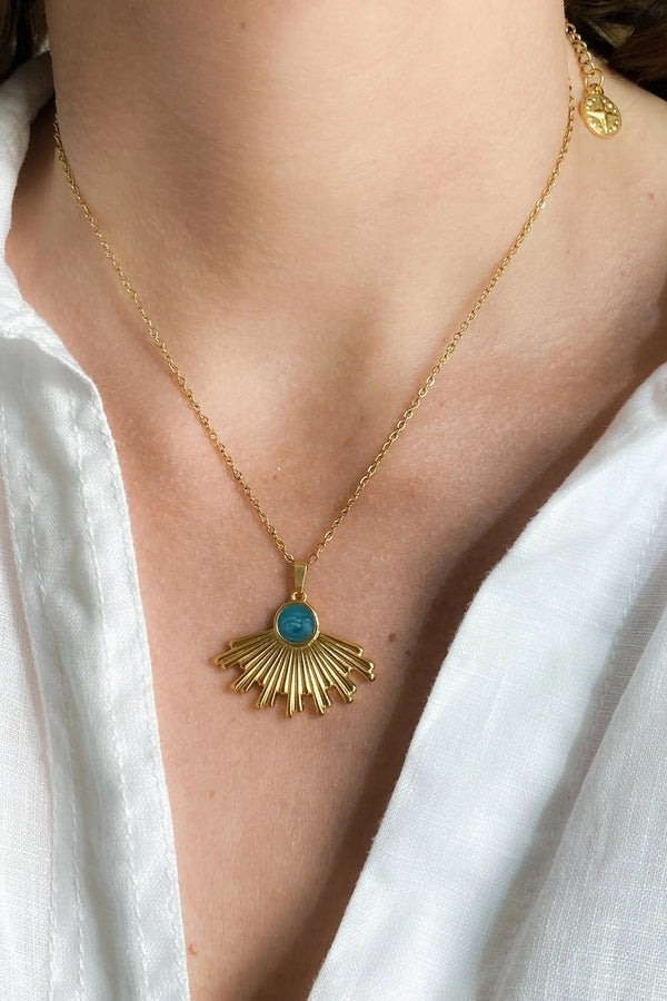 ALKISTIS Boho Gold Necklace, Minimalist gold chain necklace, Boho chic charm necklace, collier ethnique femme, halskette