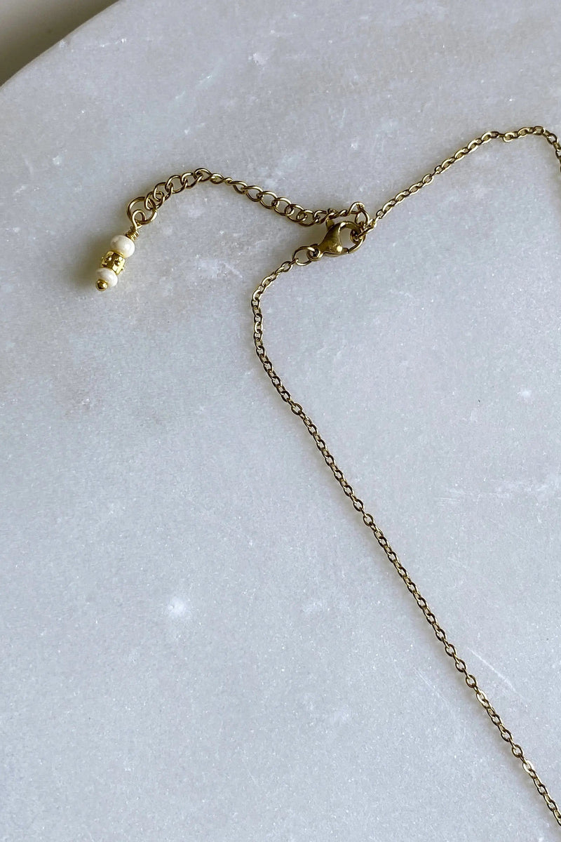 ARMONIA Gold chain necklace with boho charm, Dainty charm necklace, Minimalist handmade jewelry