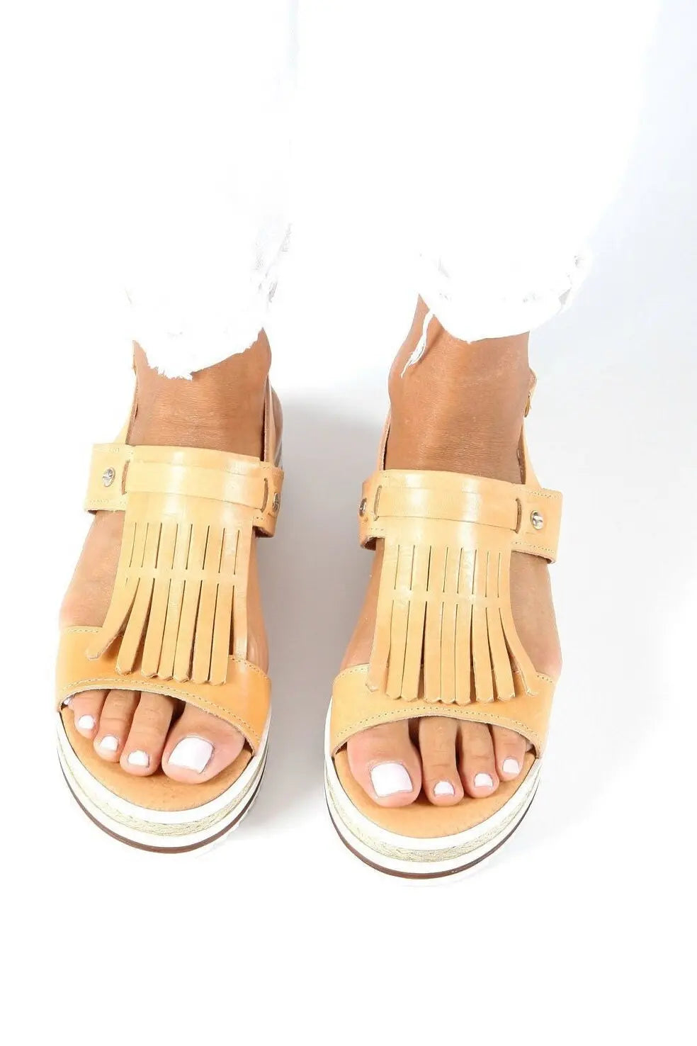 ARIADNE, Leather Platform Sandals, Womens Greek Sandals, Espadrille leather Wedges, Hippie Sandals, Sandales Grecques