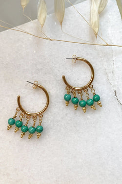 Boucles d'oreilles creoles ethniques, Boho chic ethnic earrings, Unique Gold hoop earrings, Statement Dangle Earrings, Large hoops ALEX