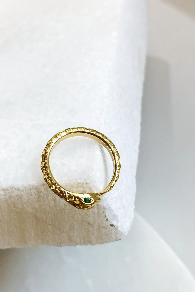 Gold Snake RING, Vintage Serpent Ring, Gothic thin Snake Ring, 24K Gold filled ring for women, Delicate Modern Ring, Gothic Snake Ring