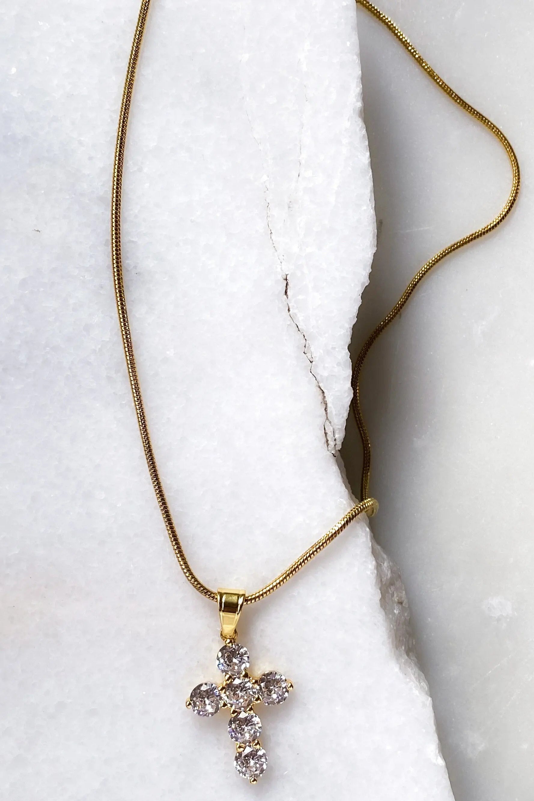 Big Cross pendant necklace, Dainty gold snake chain, Zircon Cross, Large cross Chain Necklace, Vintage style cross necklace, Christmas gift