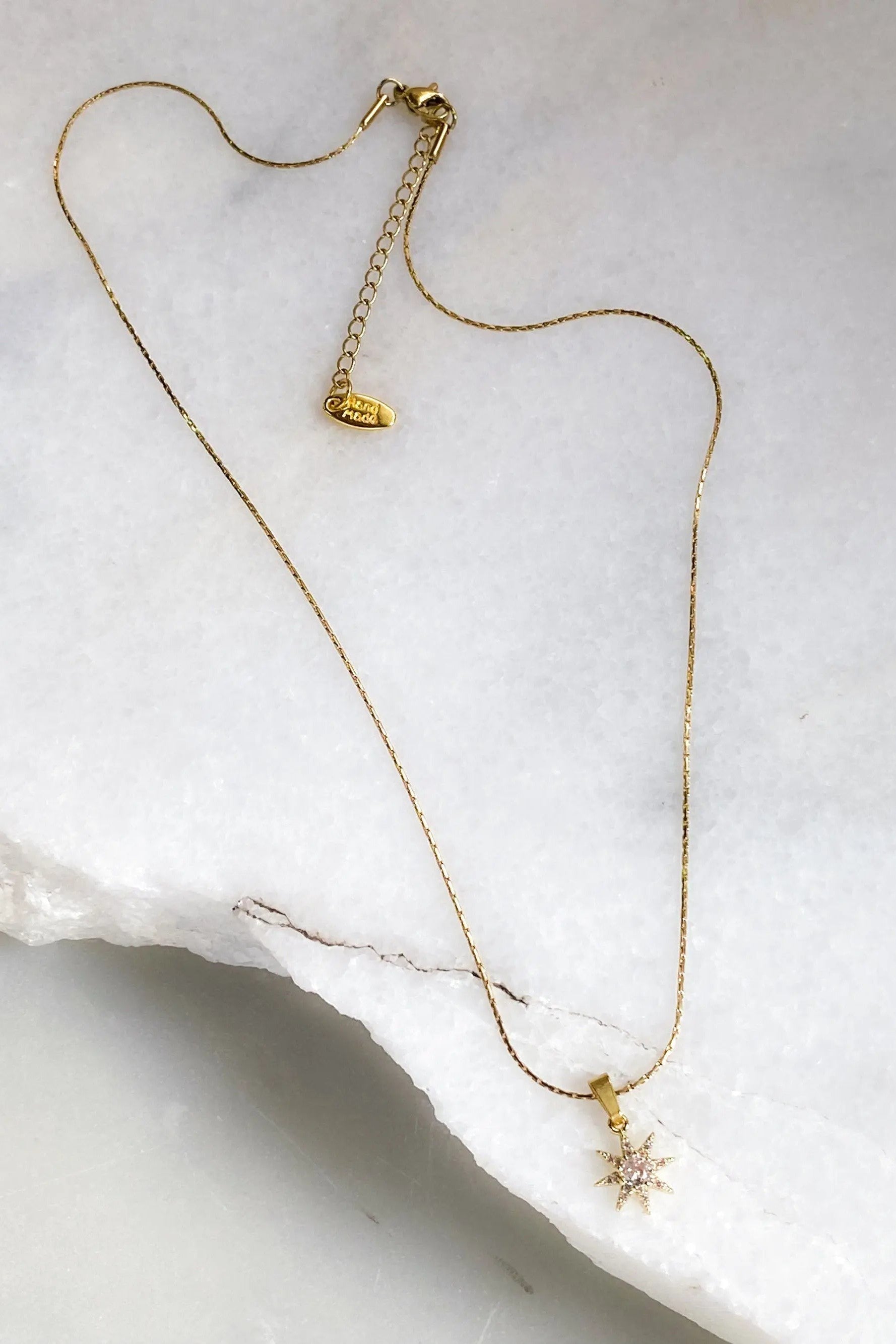 Small star necklace, Dainty star necklace, Zircon star Necklace, Gold chain star Necklace, Minimalist star Necklace, Gift for her