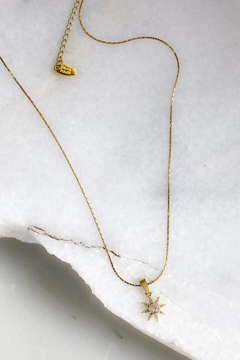 Small star necklace, Dainty star necklace, Zircon star Necklace, Gold chain star Necklace, Minimalist star Necklace, Gift for her