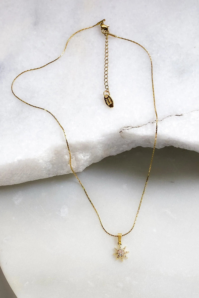 Small star necklace, Dainty star necklace, Zircon star Necklace, Gold chain star Necklace, Minimalist star Necklace, Gift for her